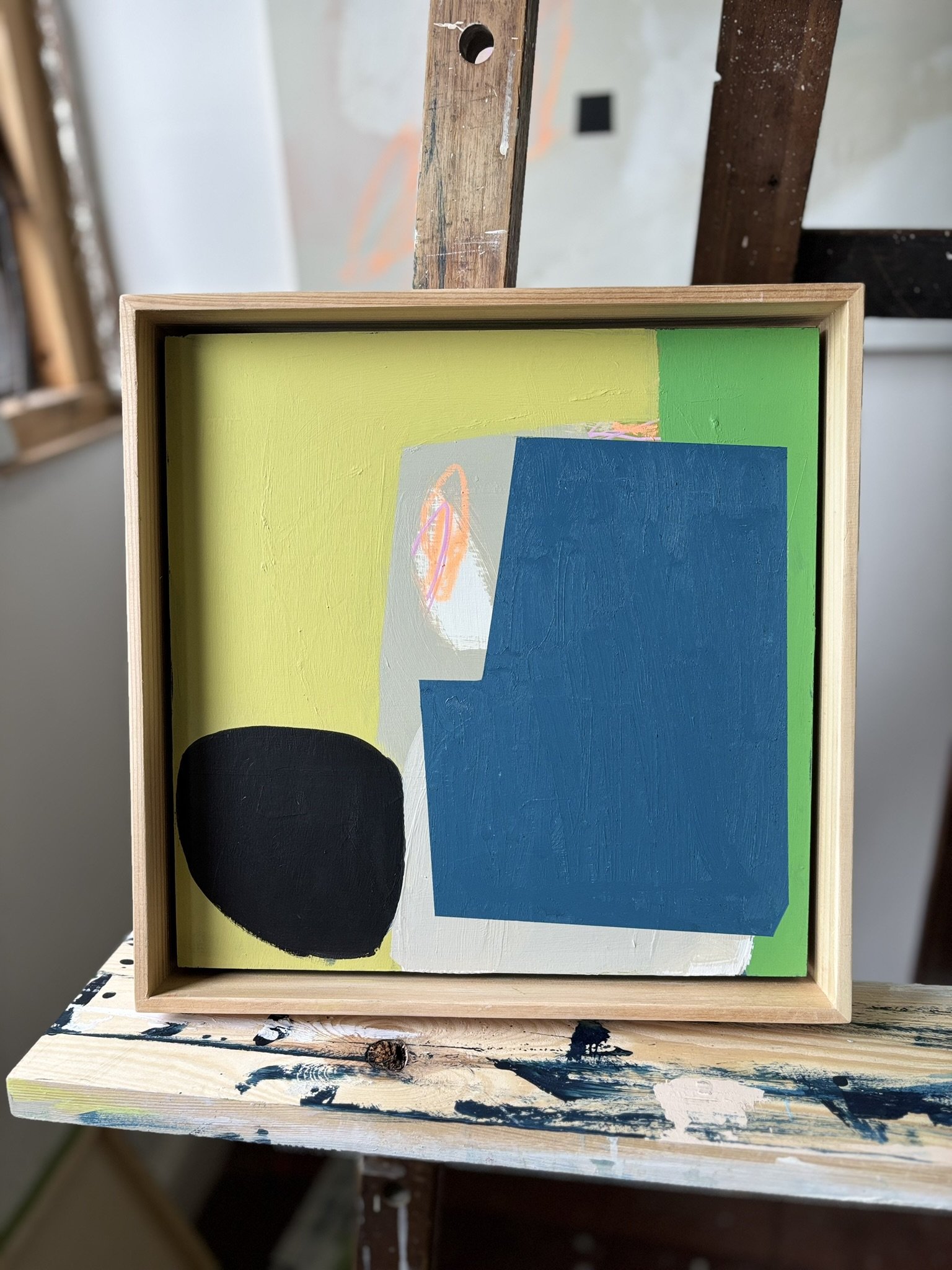Blue & Black Abstract