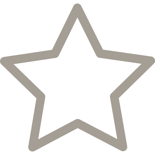 Contorno de una estrella con borde gris en un fondo negro