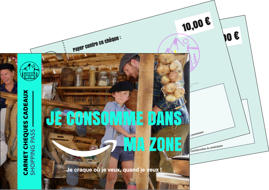 Un carnet de 10 chèques cadeaux de 10€ chacun