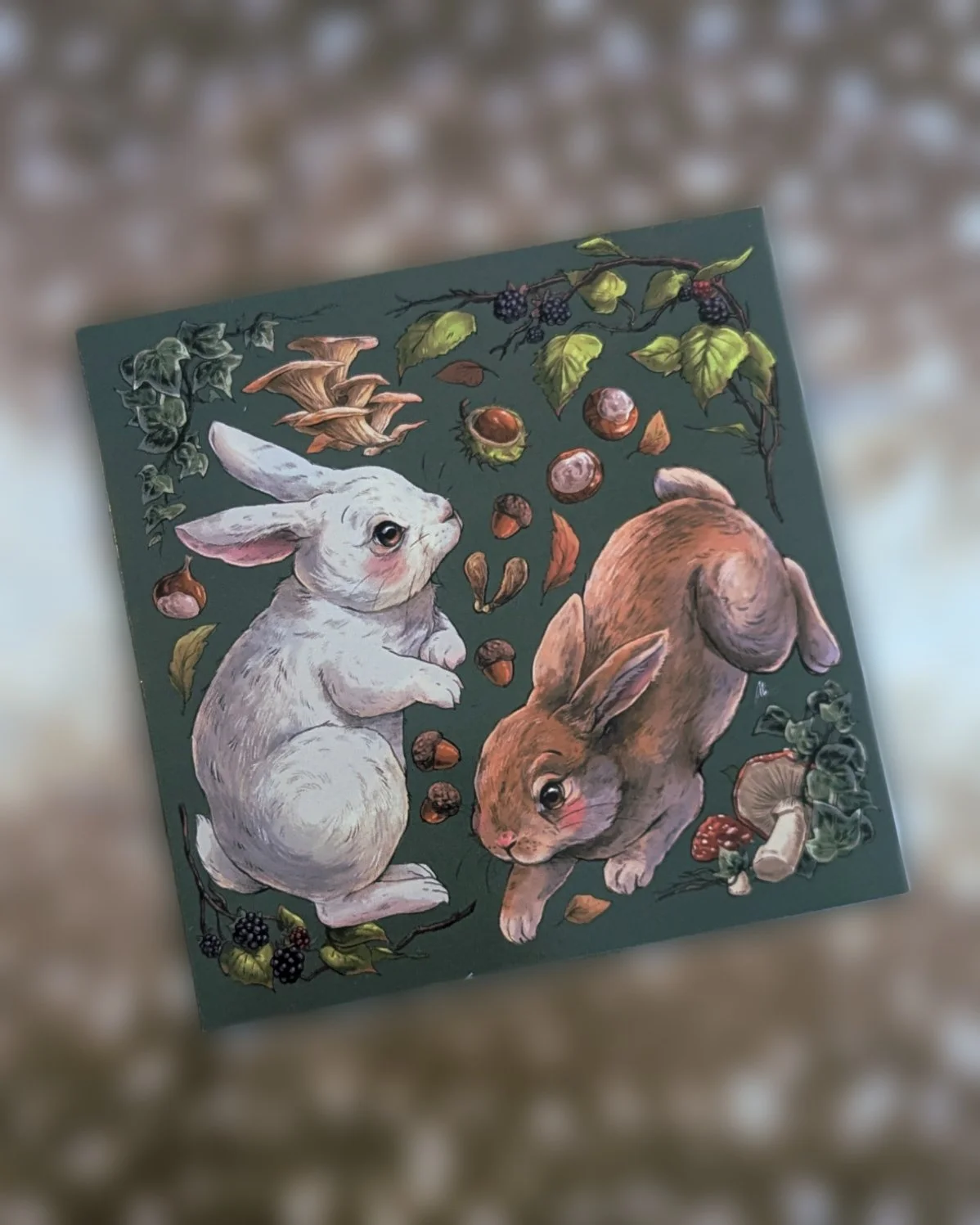 Autumn Bunnies Card (5 pack)