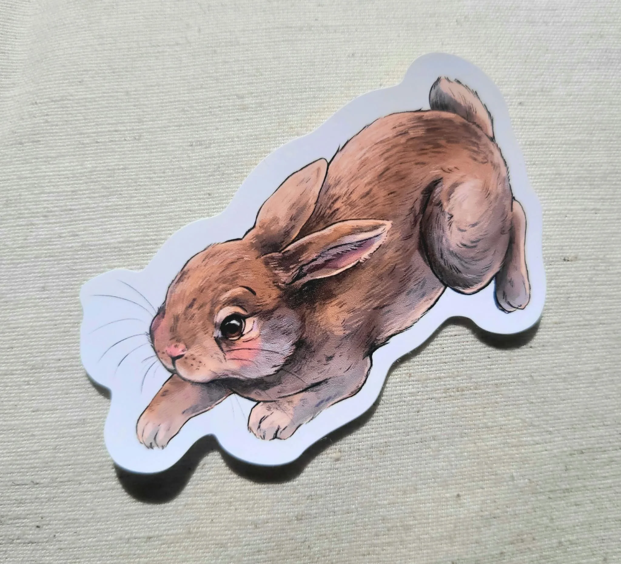 Leaping Bunny Vinyl Sticker