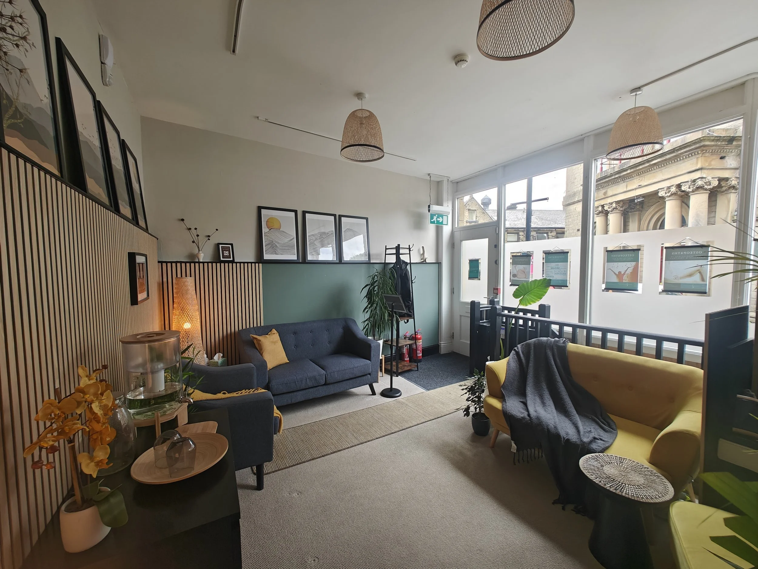 The inside of Valley Osteopaths in Marsden, Huddersfield.