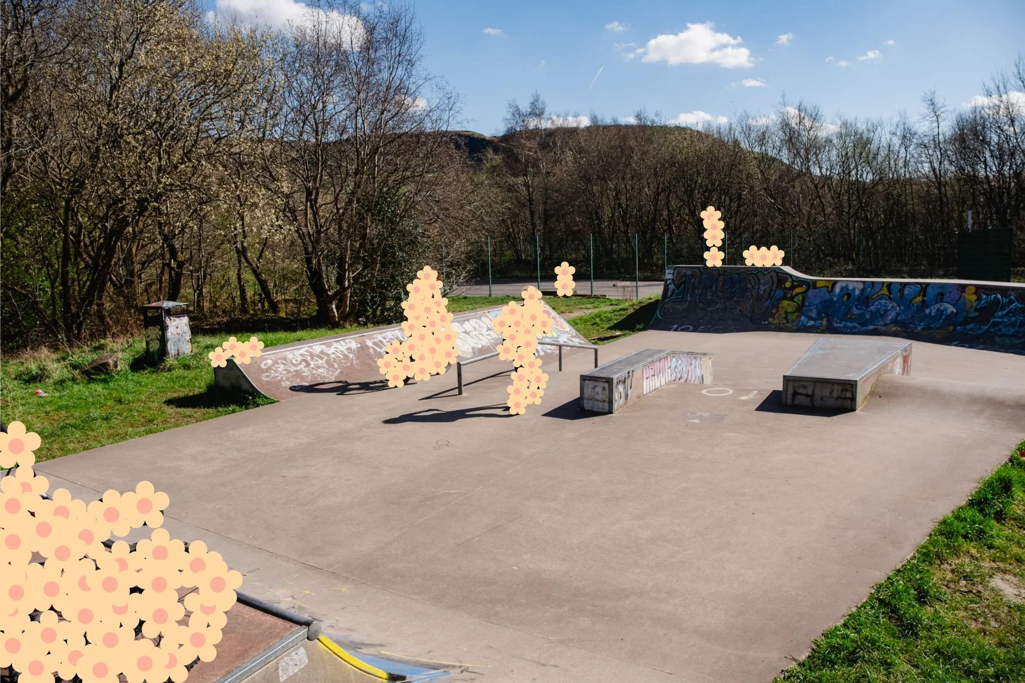 The facilities at Marsden Skate Park in Marsden, West Yorkshire.