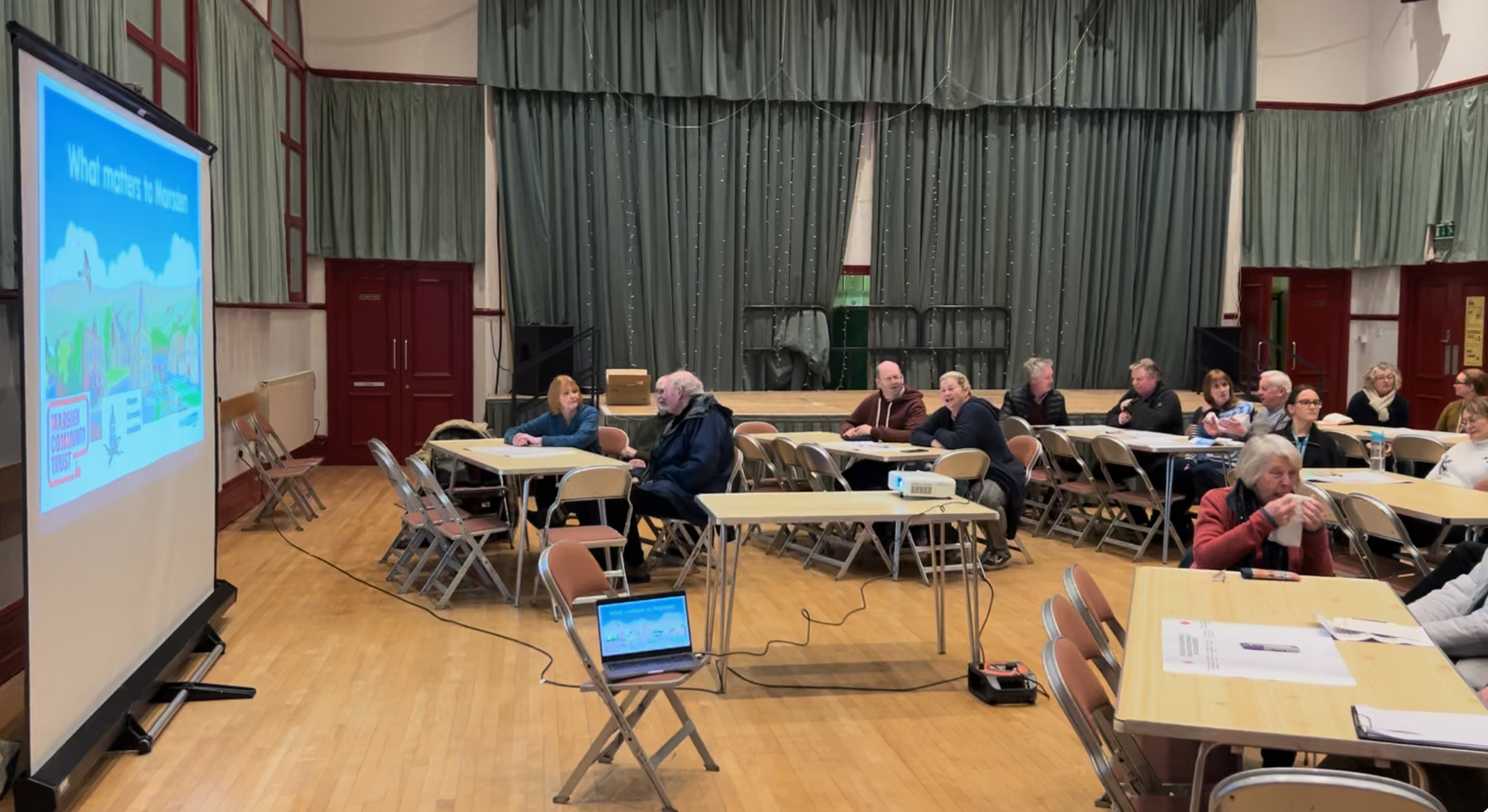 What Matters to Marsden consultation presentation in Marsden, West Yorkshire.