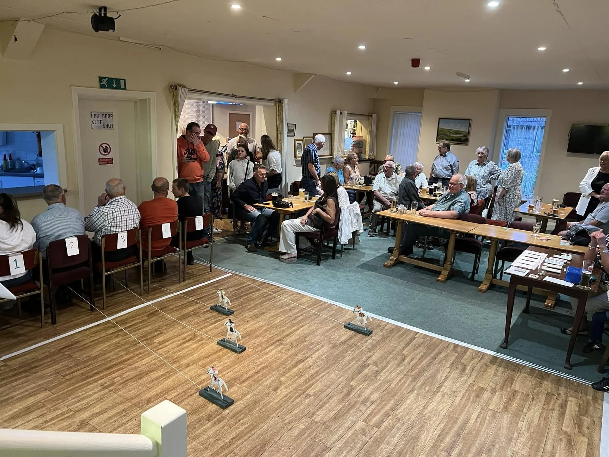 A social night at the Hemplow Bowling Club in Marsden, West Yorkshire.
