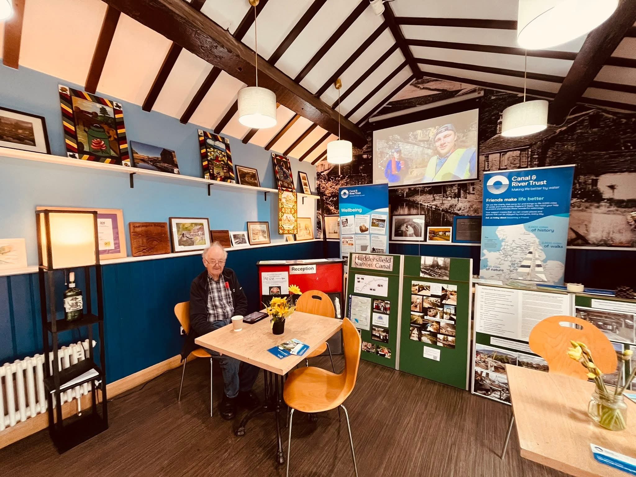 The visitor information centre at Watersedge Cafe in Marsden, West Yorkshire.