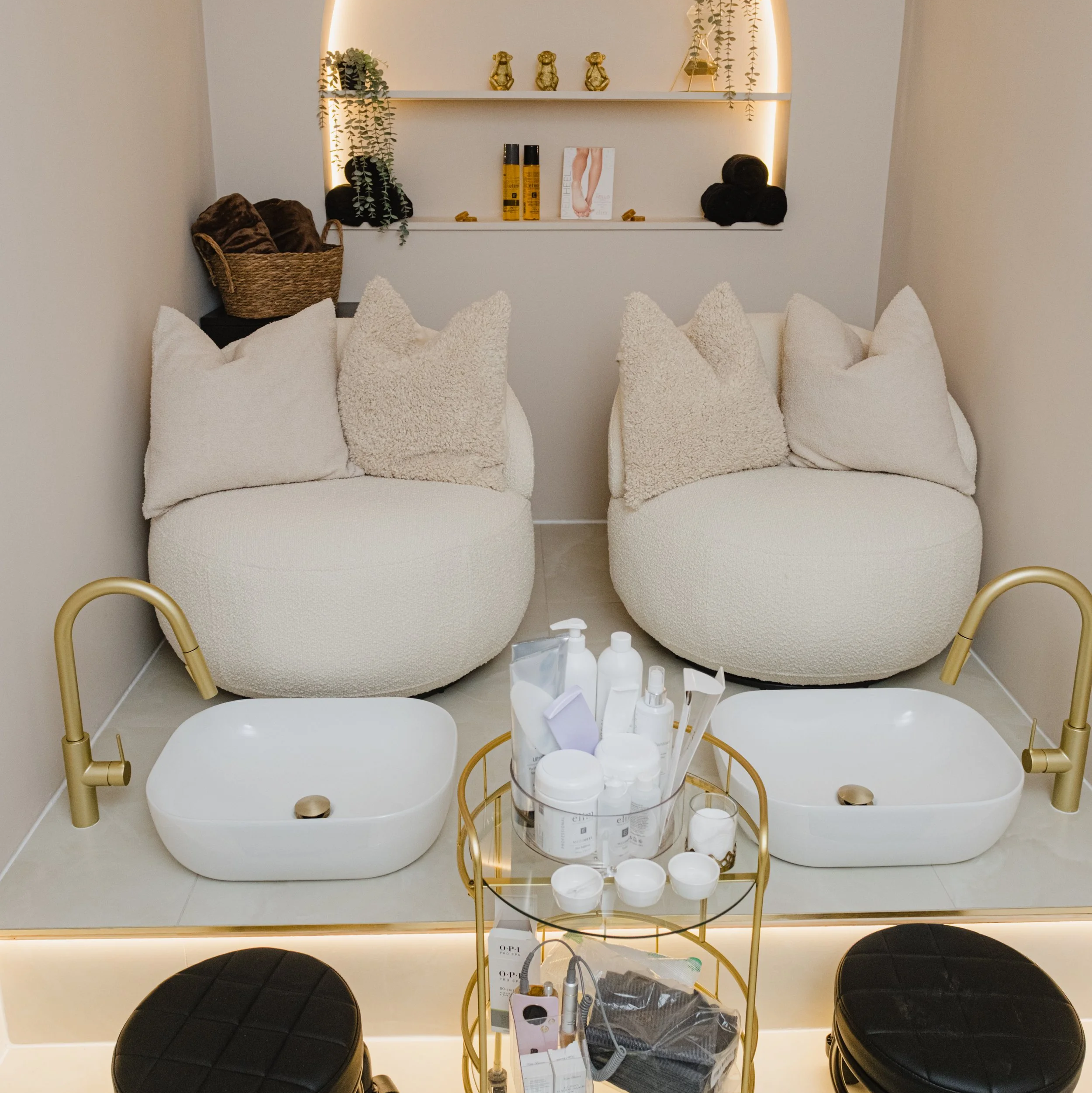 An area for beauty treatments in the Riverside Retreat, Marsden, West Yorkshire.
