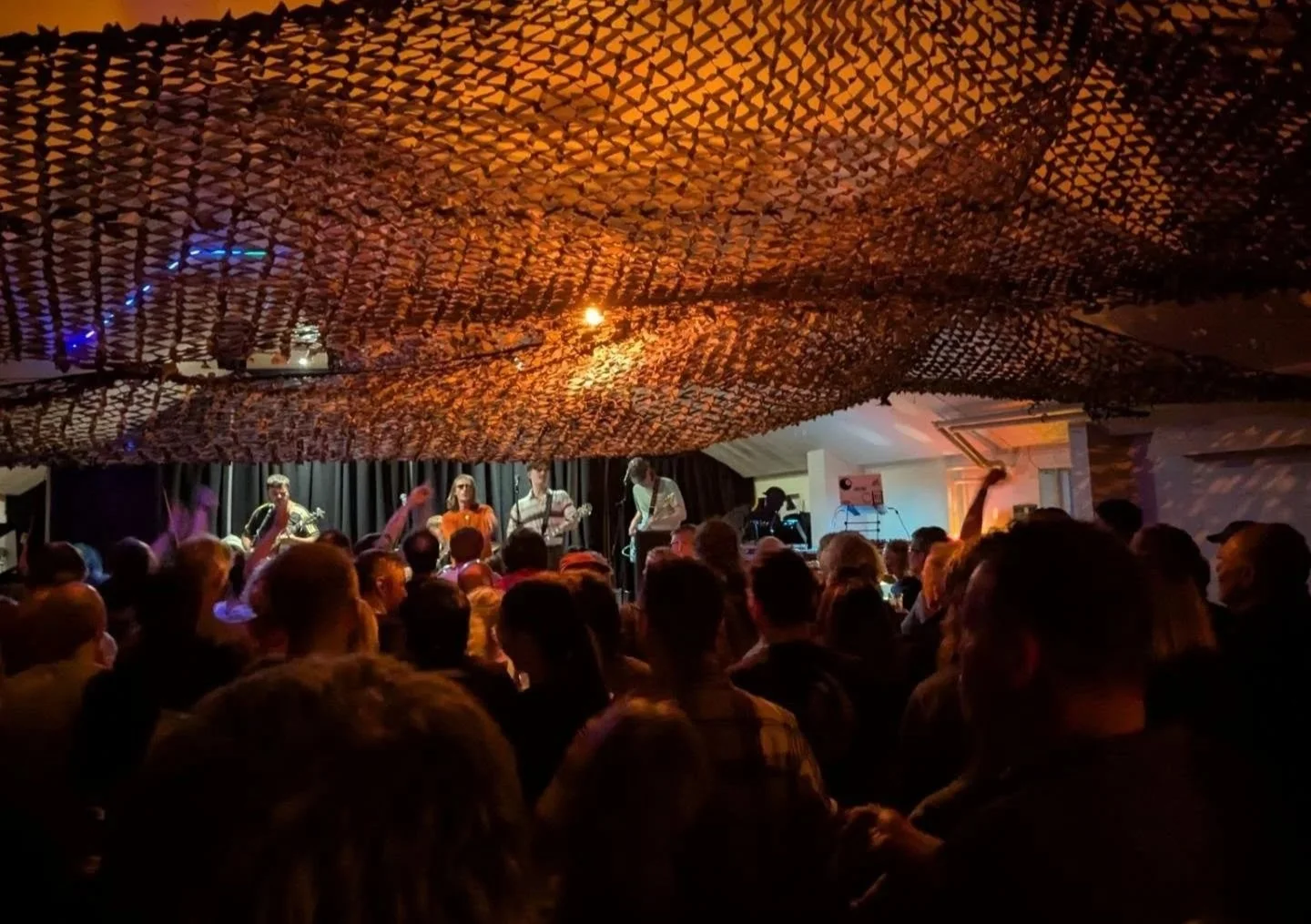 People dancing at a Pool Club Presents music night in Marsden, West Yorkshire.