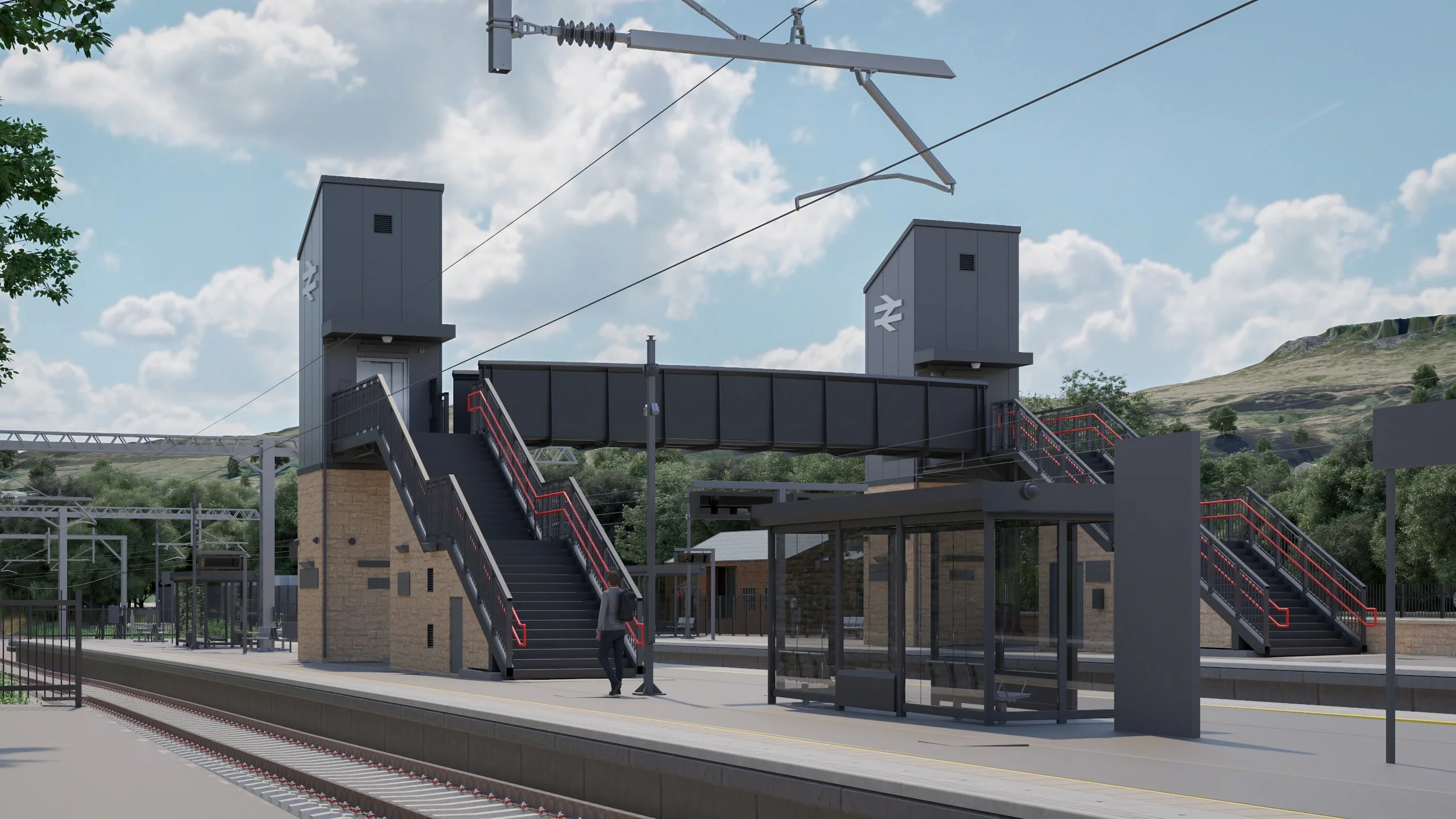 Image of the proposed changes to Marsden station in West Yorkshire.