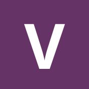 Letter V on a purple background