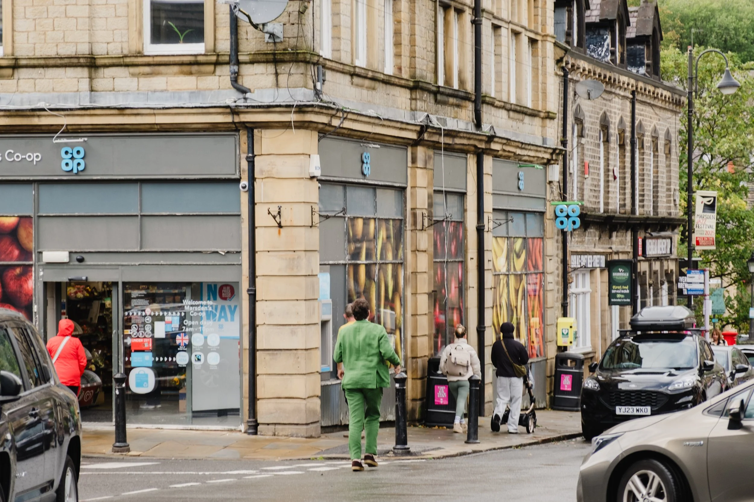 The outside of the Coop Food store in Marsden, West Yorkshire.