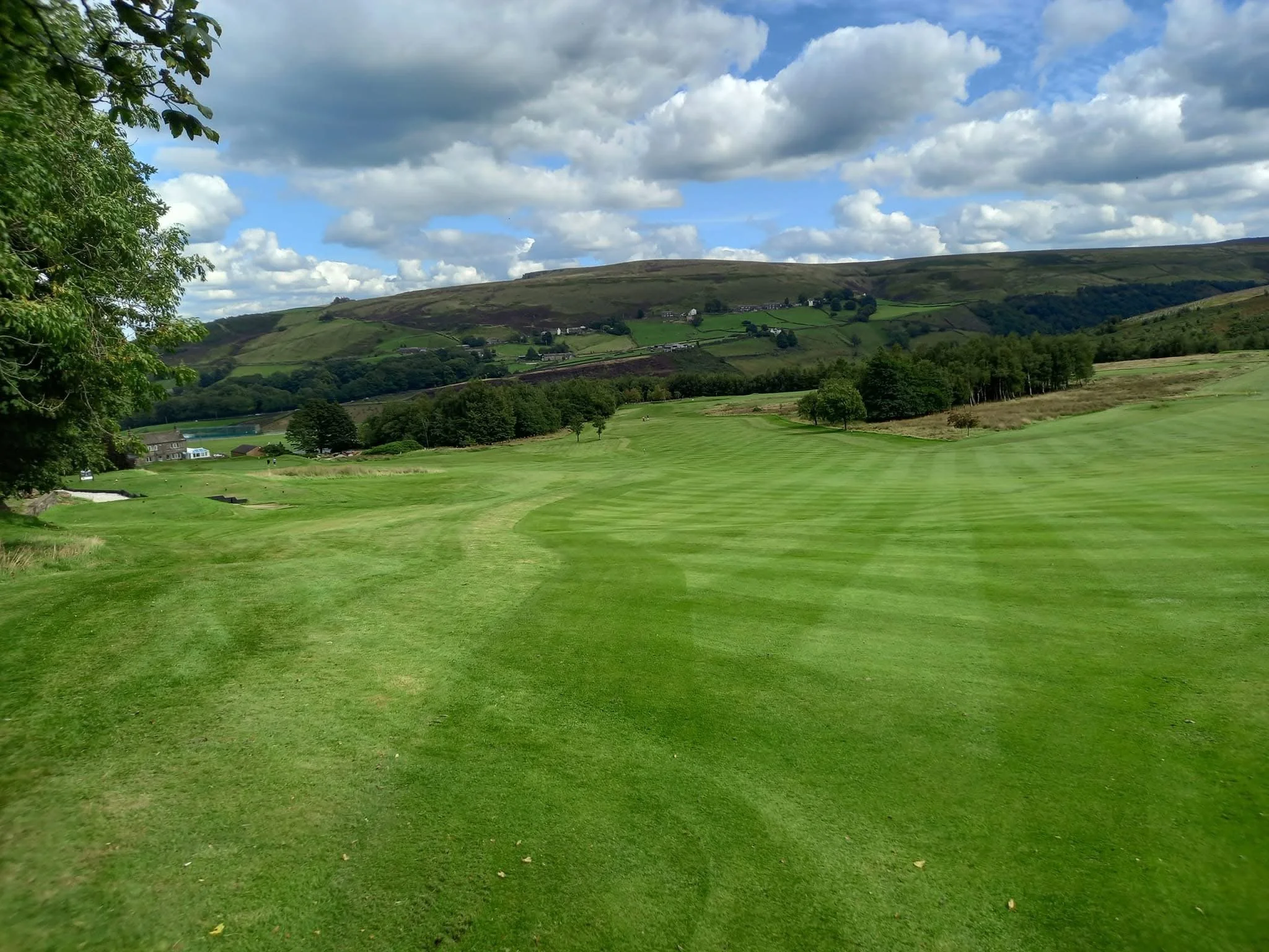 A view across the course at Marsden Golf Club, Marsden, West Yorkshire.
