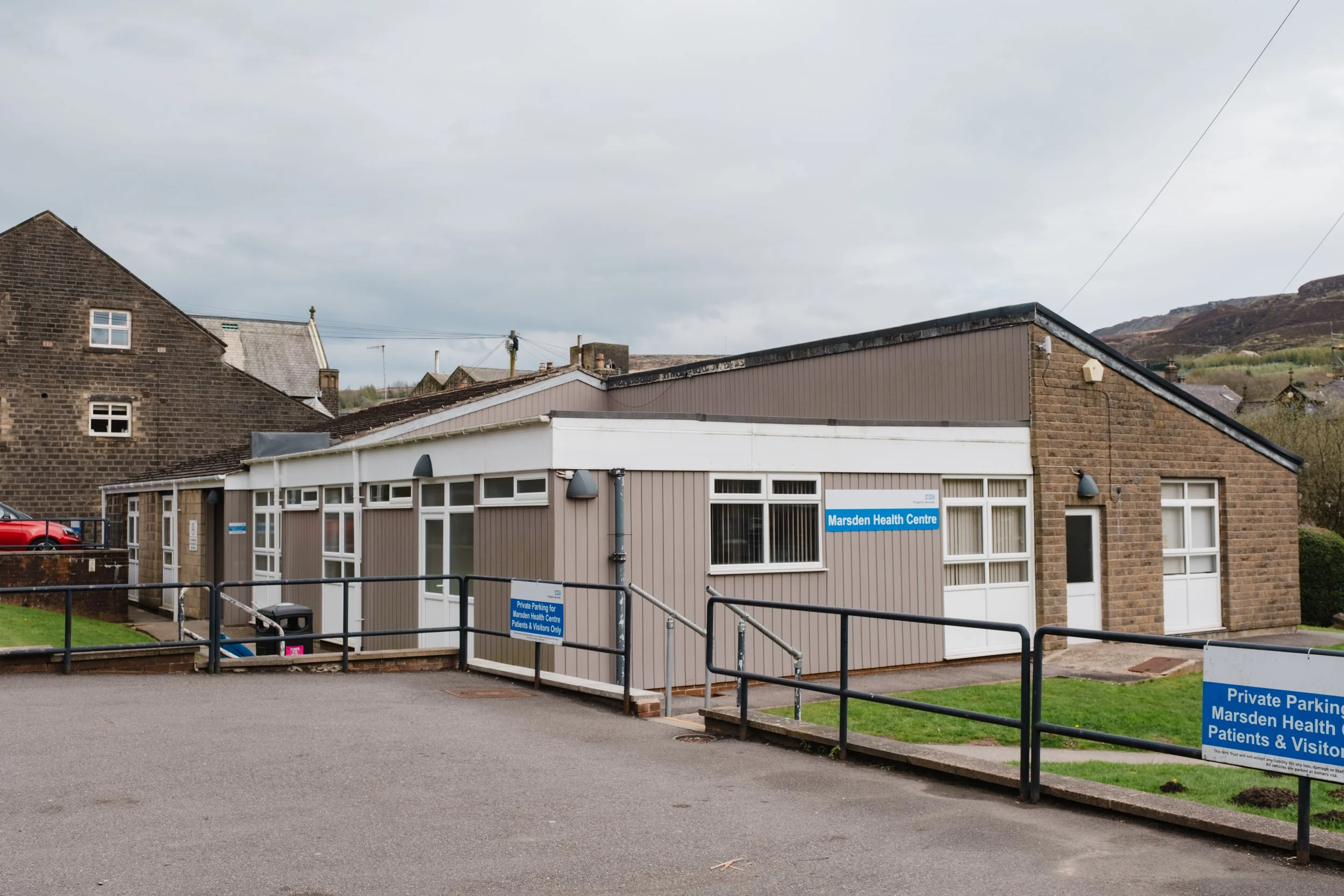 The outside of Marsden Health Centre in Marsden, West Yorkshire.