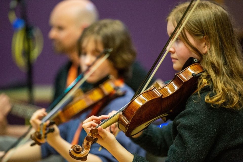 Music classes taking place at the North of England Centre for Music and Arts in Marsden, West Yorkshire.