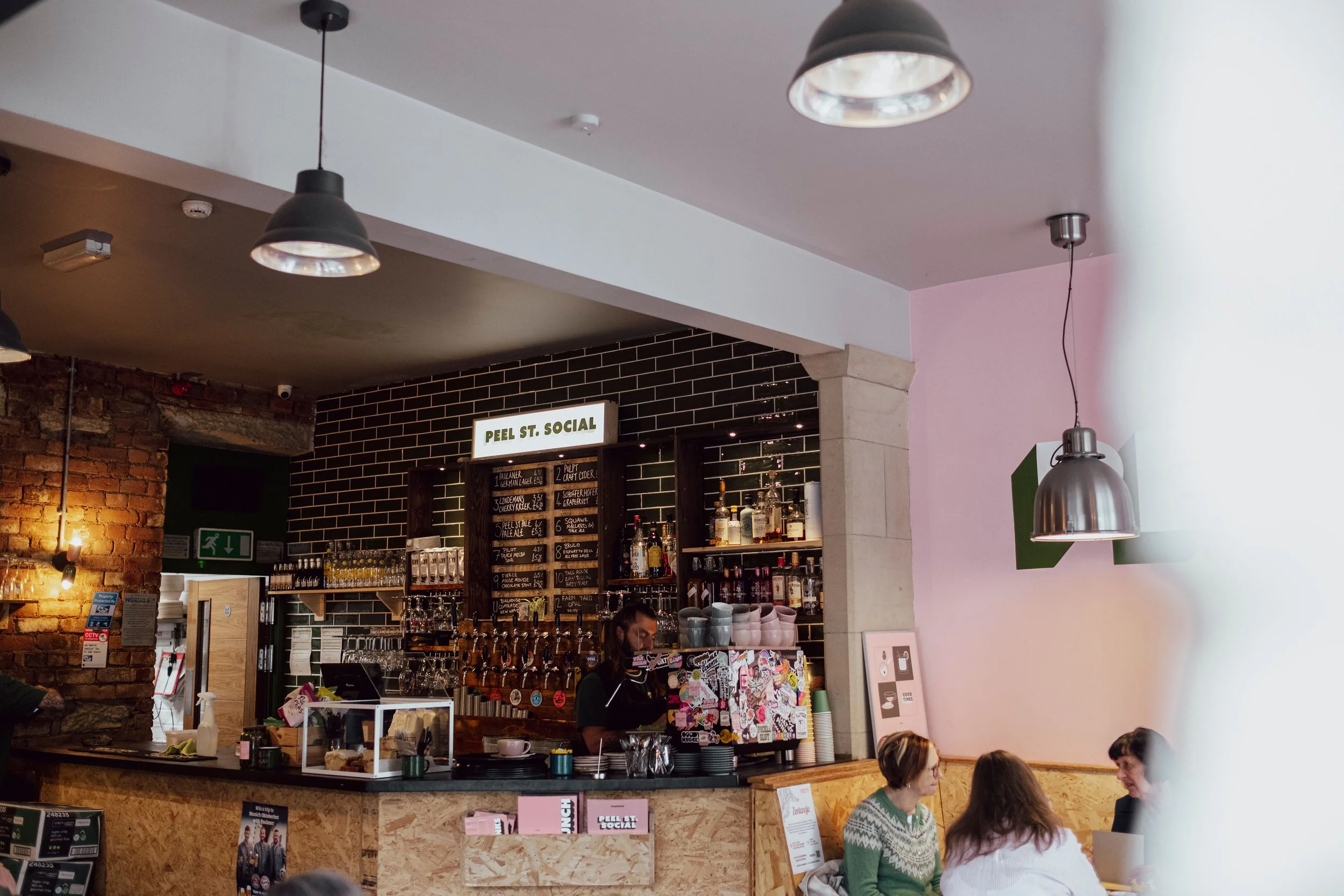 The inside of Peel St. Social in Marsden, West Yorkshire.