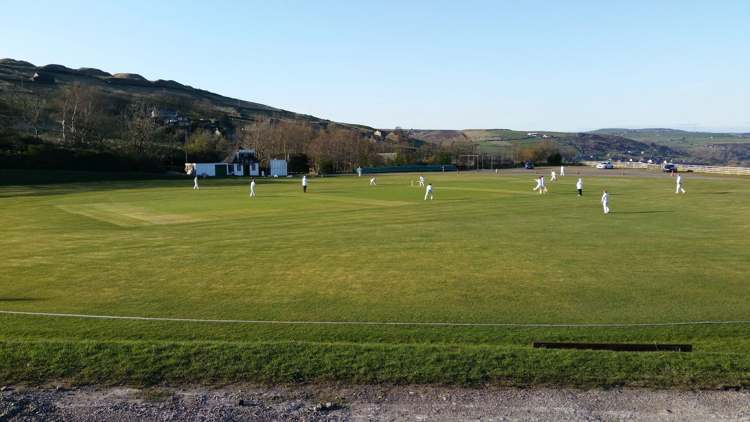 A match day at Marsden Cricket Club in West Yorkshire.