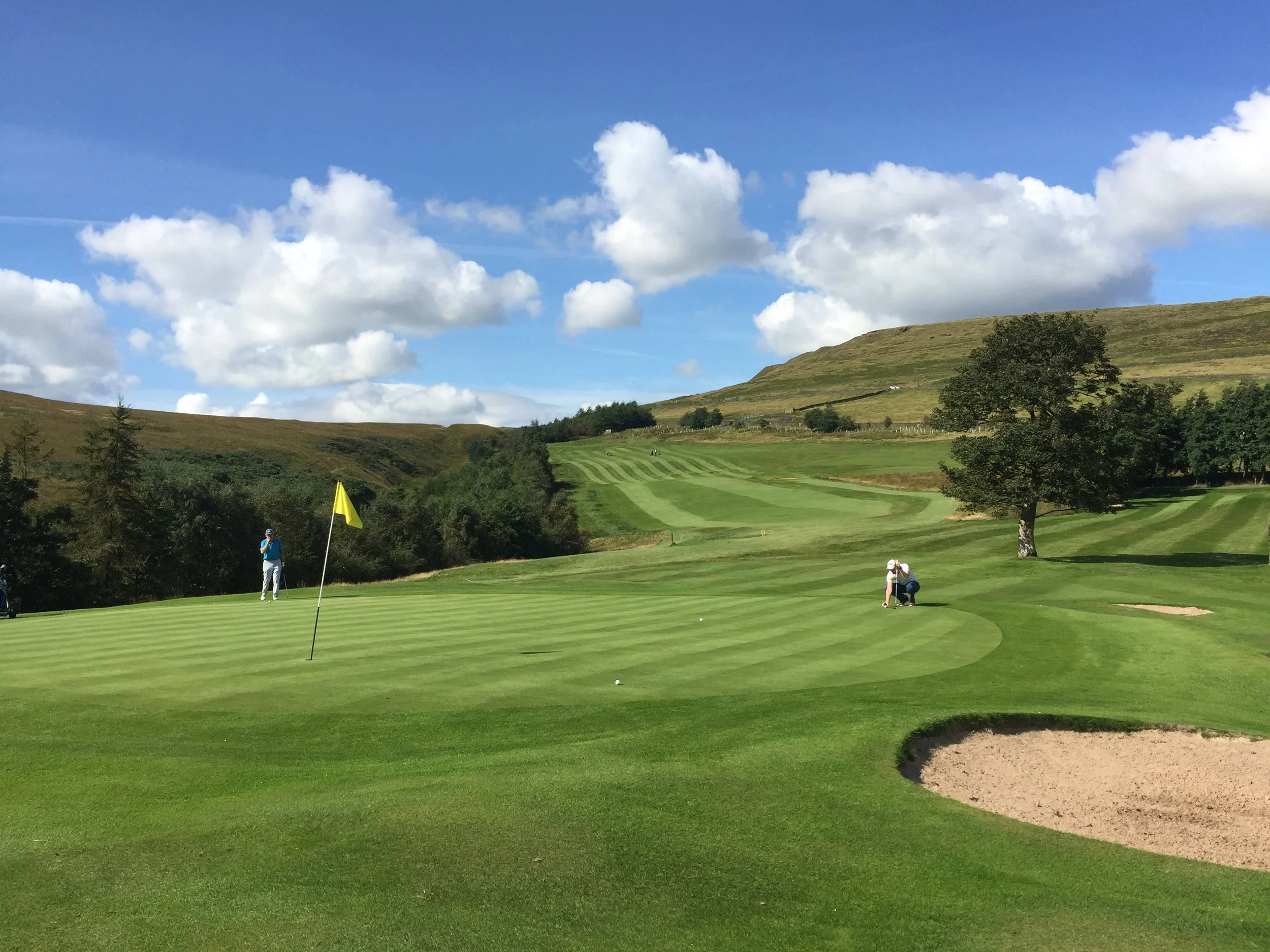 A green on Marsden Golf Club in Marsden, West Yorkshire.