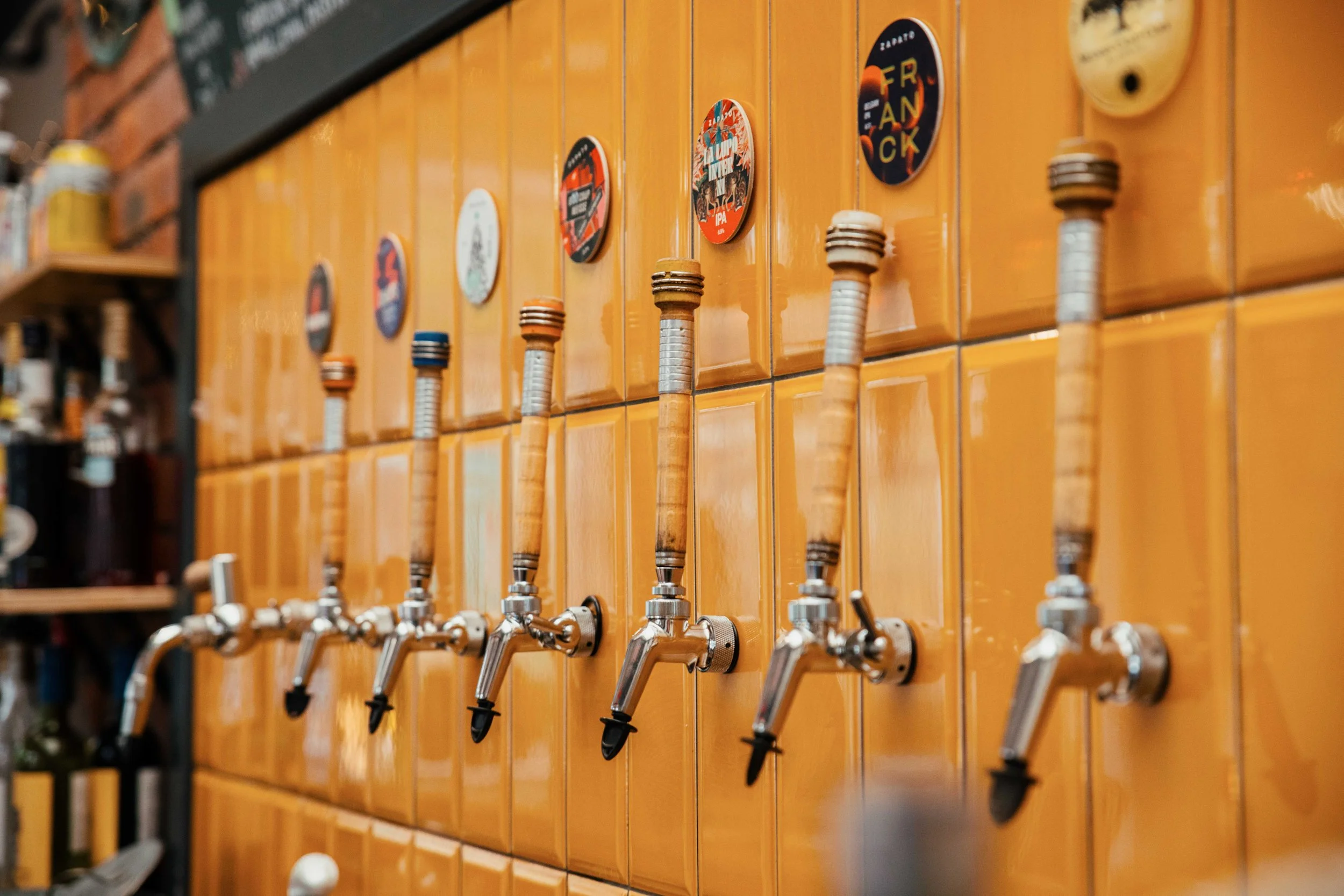 The bar area in the Zapato Taproom.