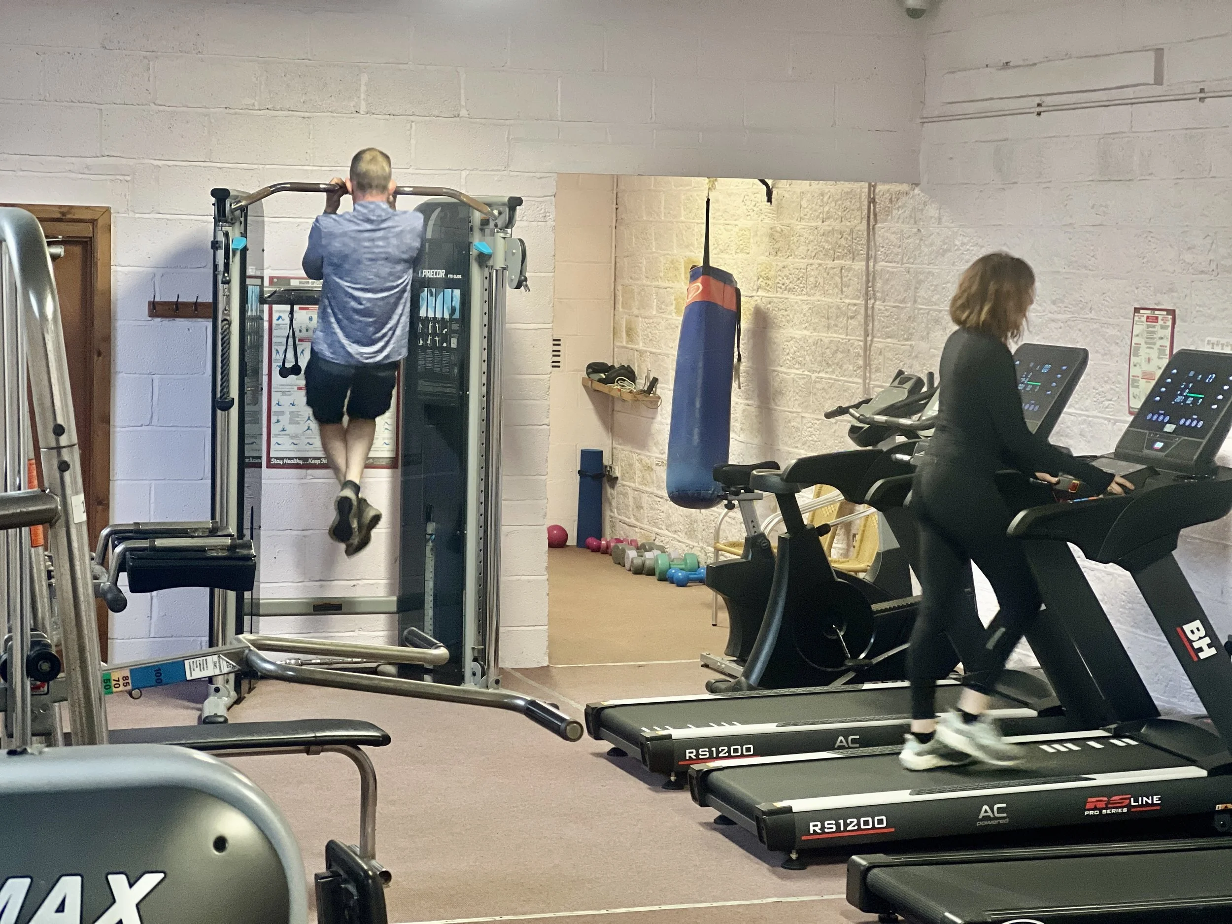 The gym in Marsden Sports Hall and Gym in Marsden, West Yorkshire.