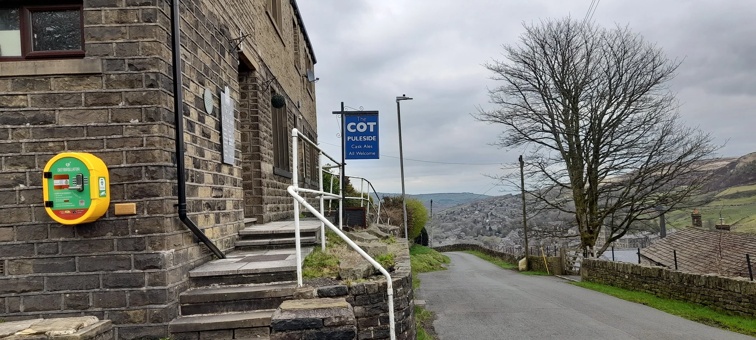 The outside of the Puleside Working Men's Club in Marsden, West Yorkshire.