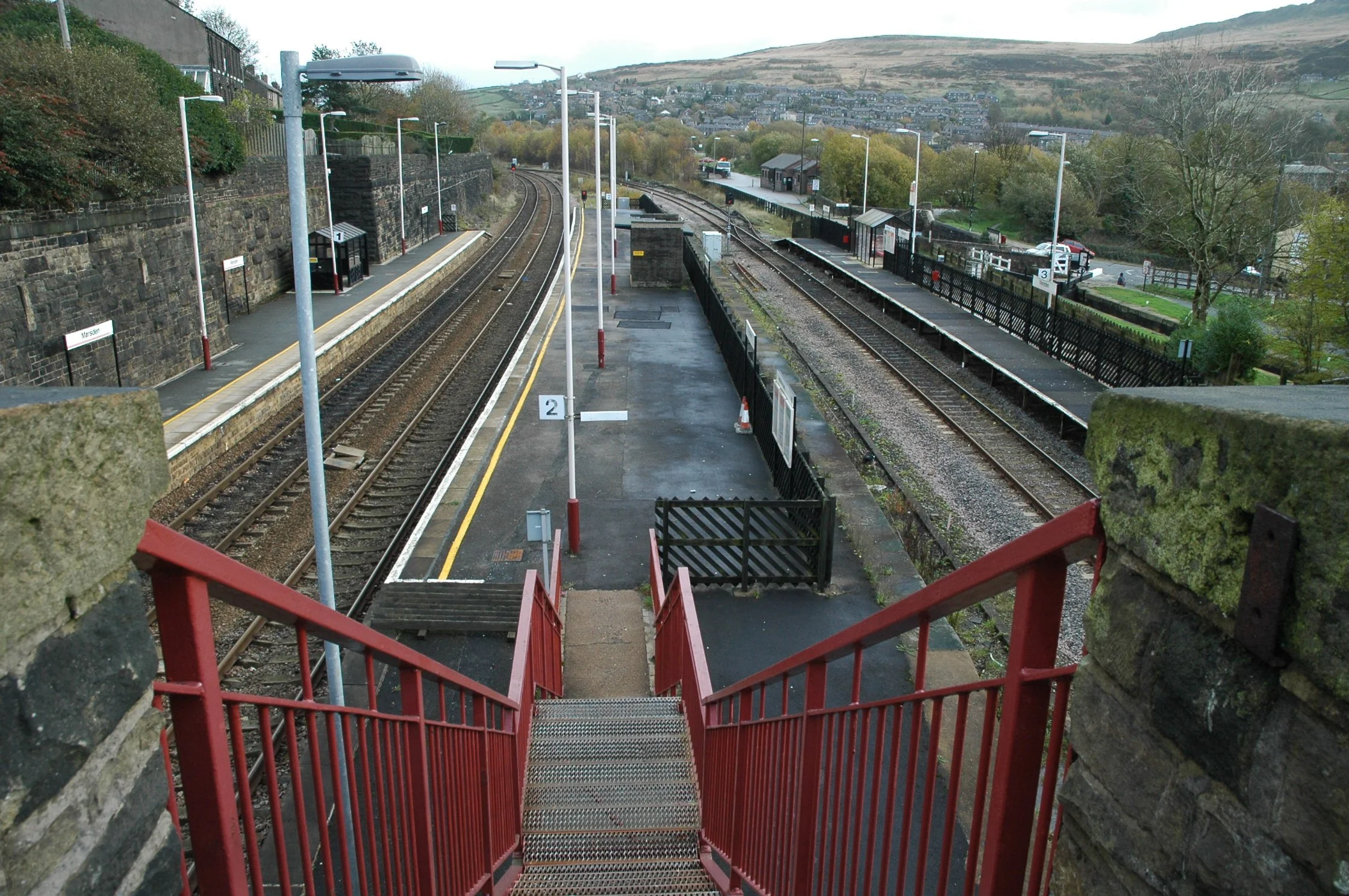 Marsden station in Marsden, West Yorkshire.