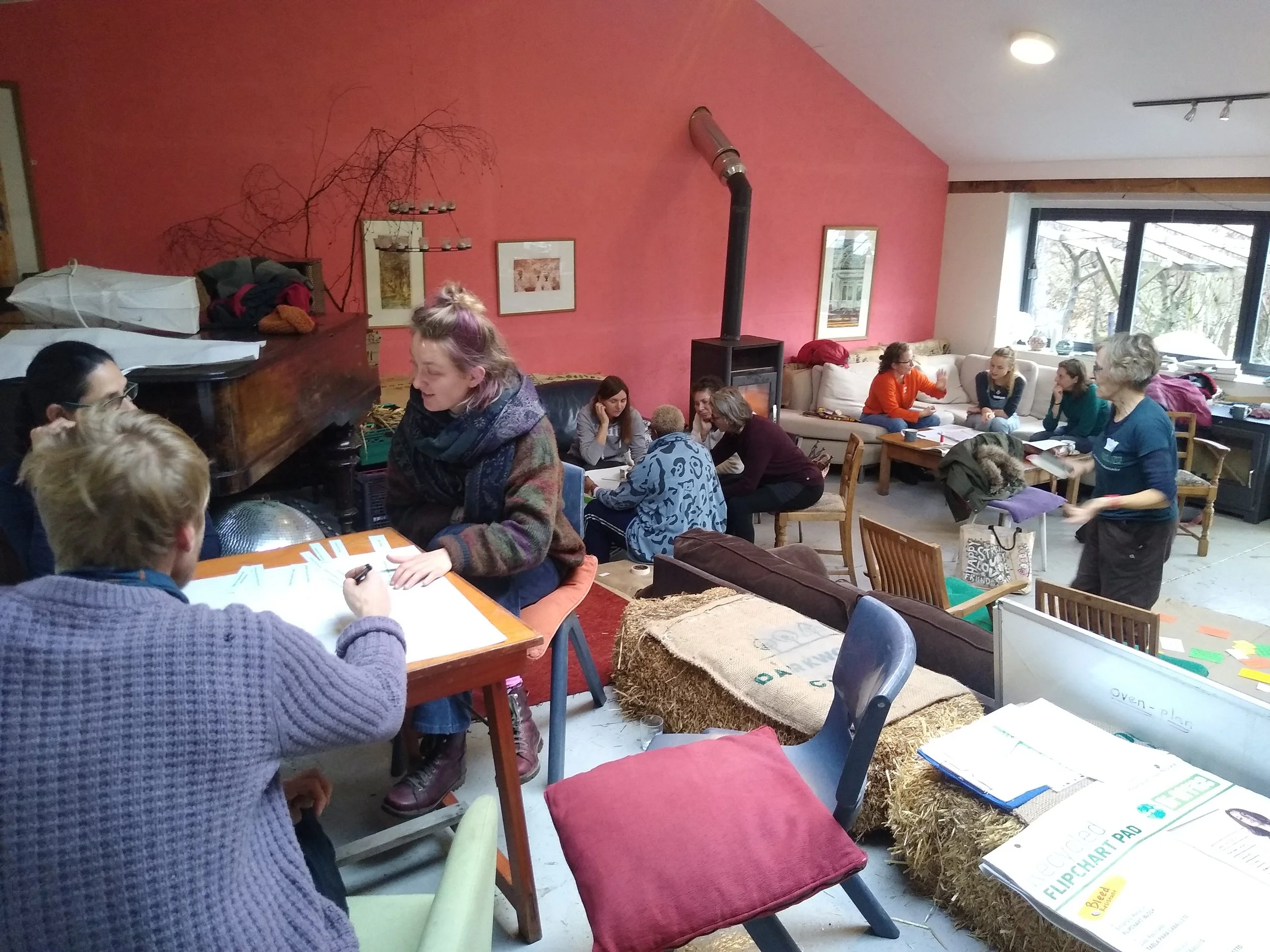 A course in progress at Edibles, a permaculture smallholding and events space.