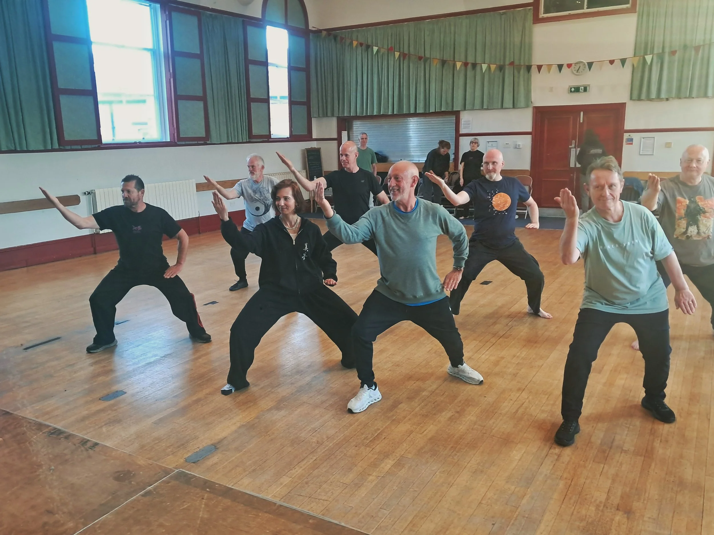 A Tai Chi class underway in the Marsden Mechanics.