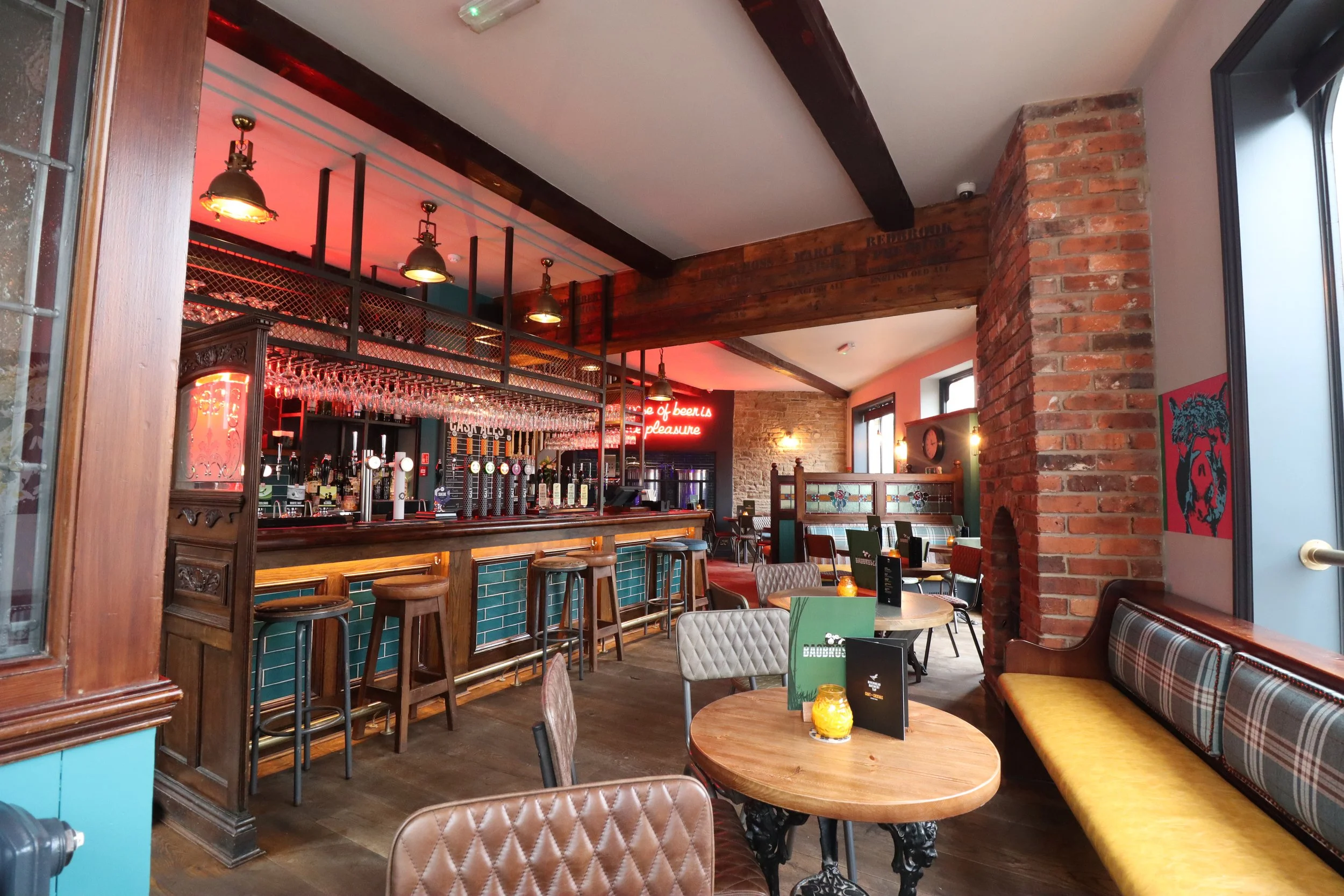 The inside of the Riverhead Brewery Tap in Marsden, West Yorkshire.