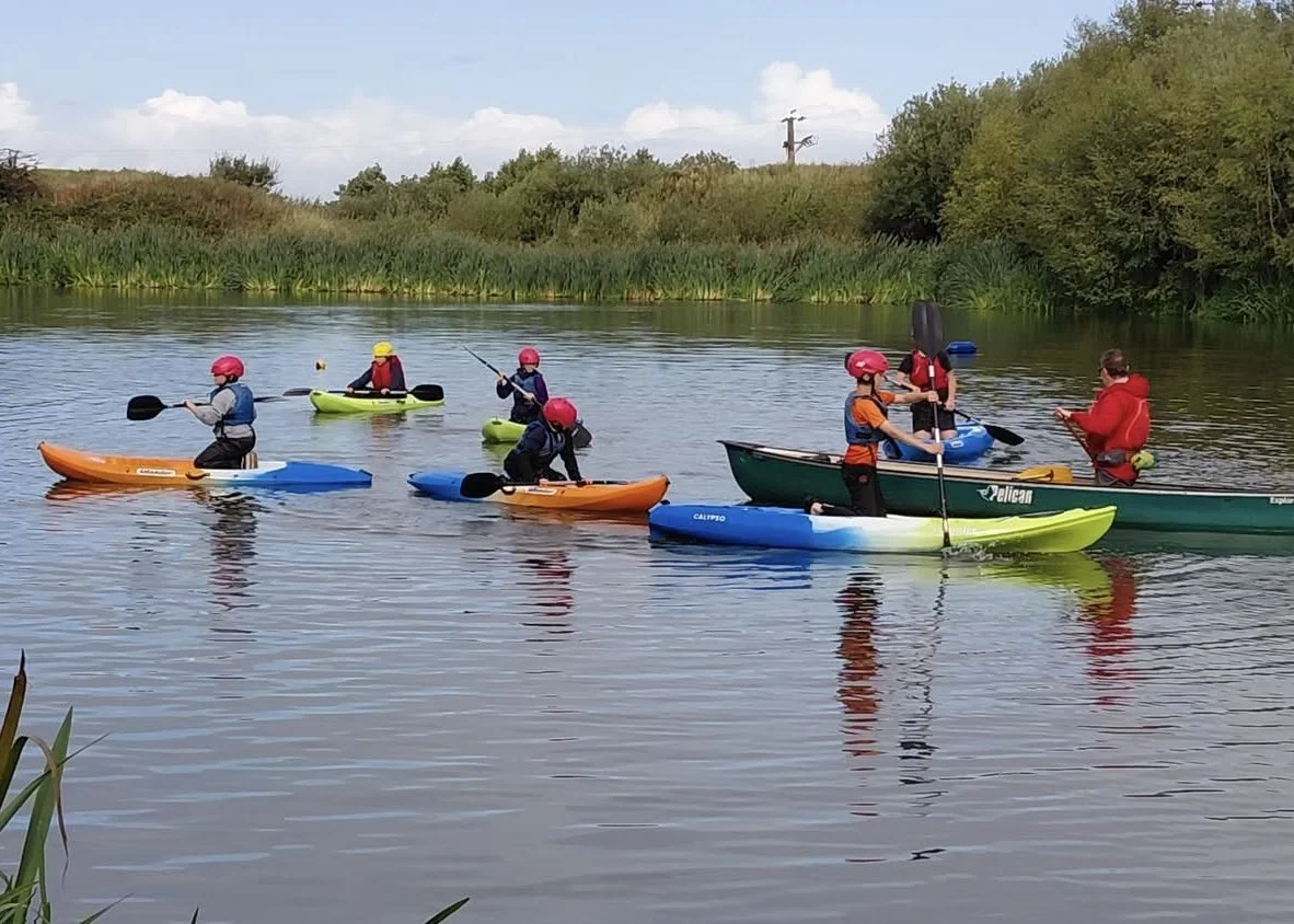 Scouts from the 14th Huddersfield Marsden Scouts group canoeing.