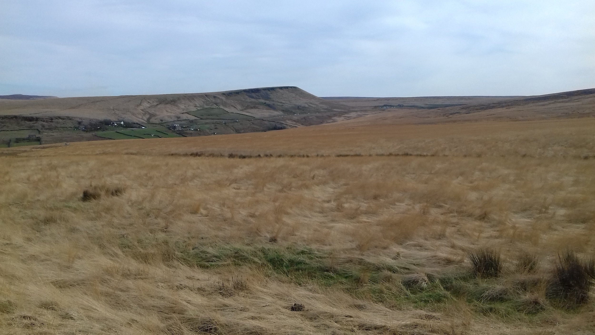 A view across Marsden Moor towards Pule Hill in West Yorkshire.