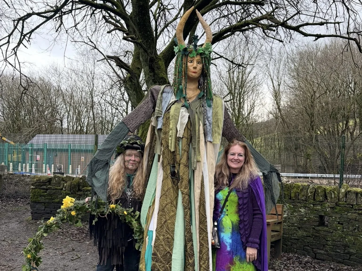 Leaders of the Imbolc Story Walk in Marsden, West Yorkshire.