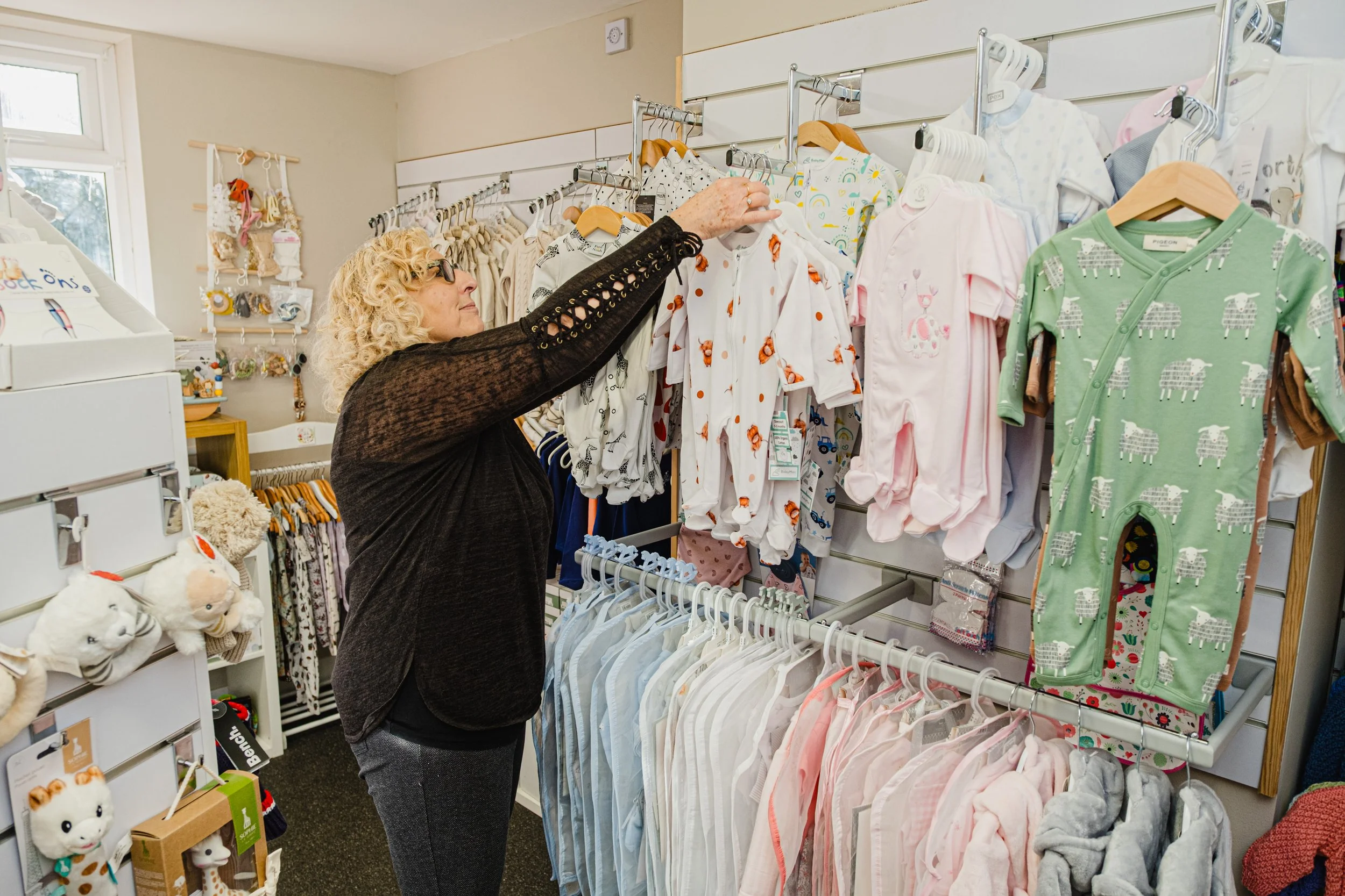 Karen Standrin, owner of the New Beginnings Baby Boutique in Marsden, West Yorkshire.