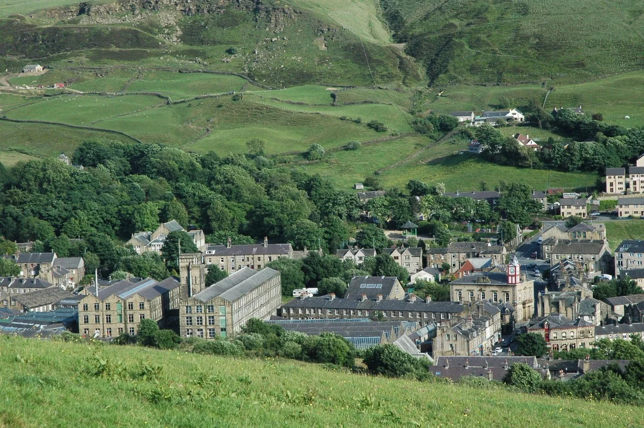 The centre of the Pennine village of Marsden, Huddersfield.