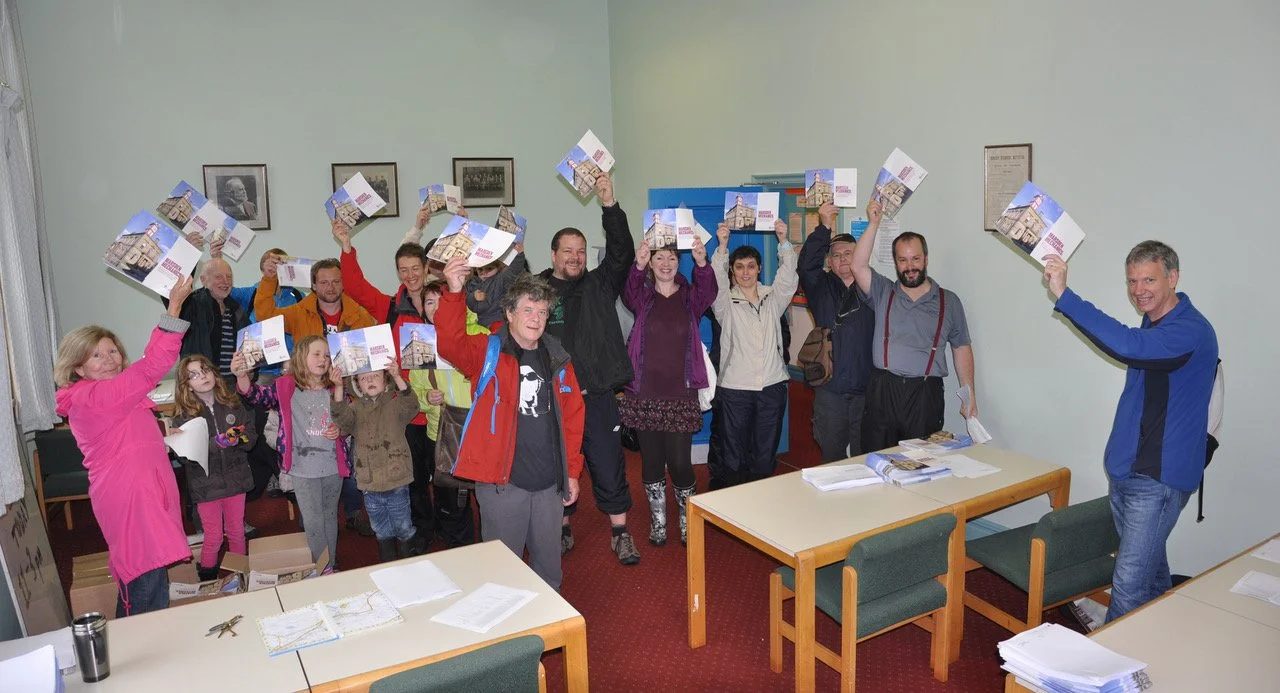 Marsden Community Trust asset transfer leaflet volunteers.