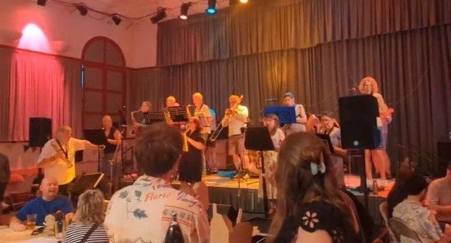 Musical entertainment at the Pennine Beer Festival held in Marsden, West Yorkshire.