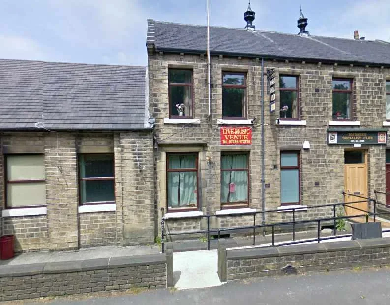 The outside of Marsden Social Club in Marsden, West Yorkshire.
