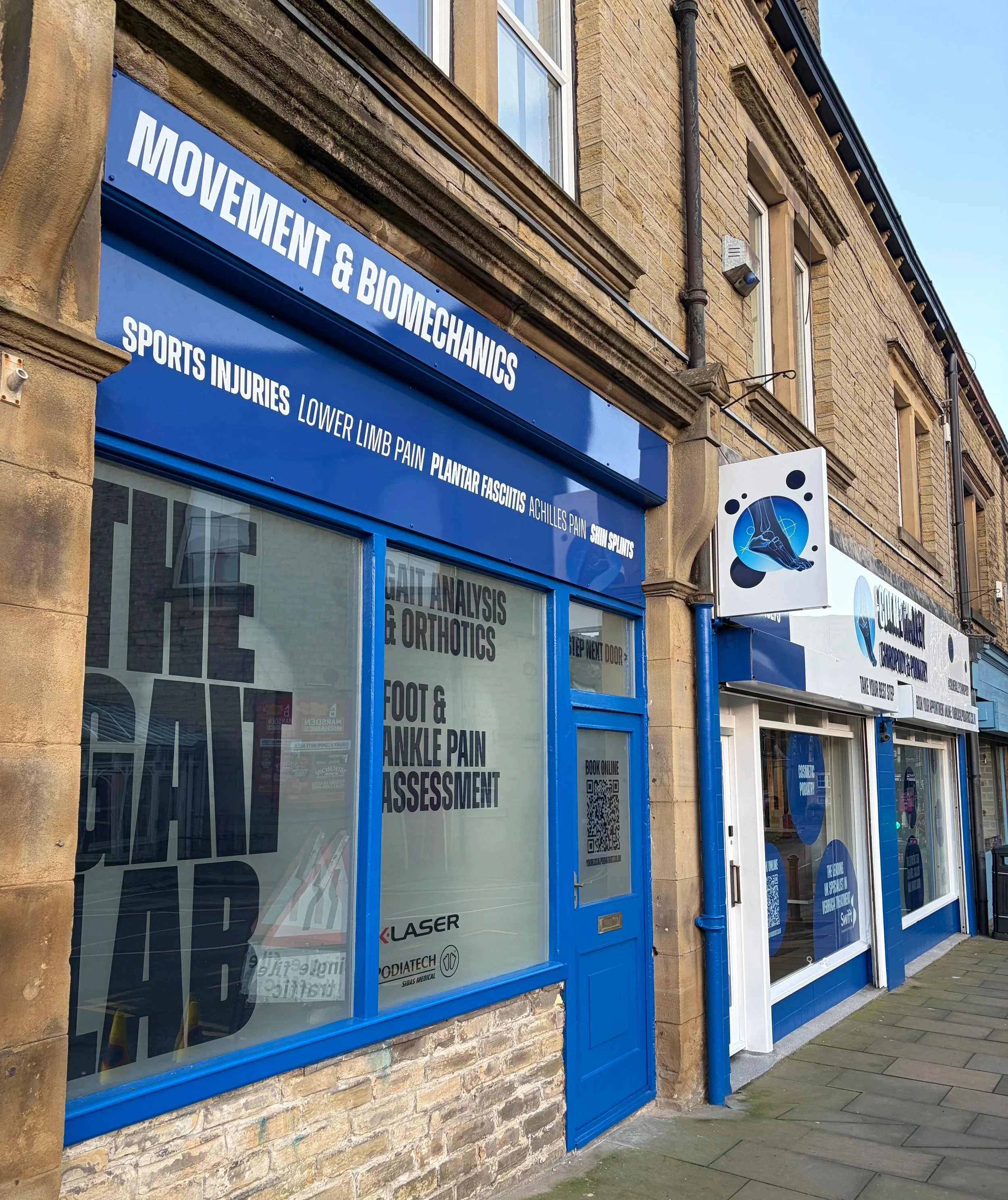The outside of The Gait Lab in Marsden, West Yorkshire.