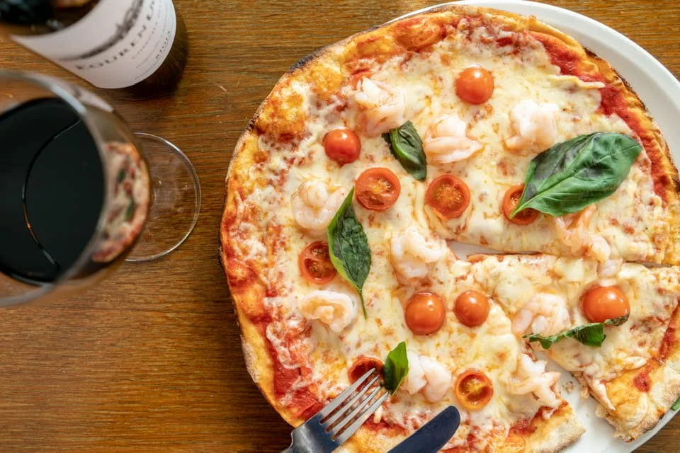A pizza from the menu at Mozzarellas Pizzeria in Marsden, West Yorkshire.