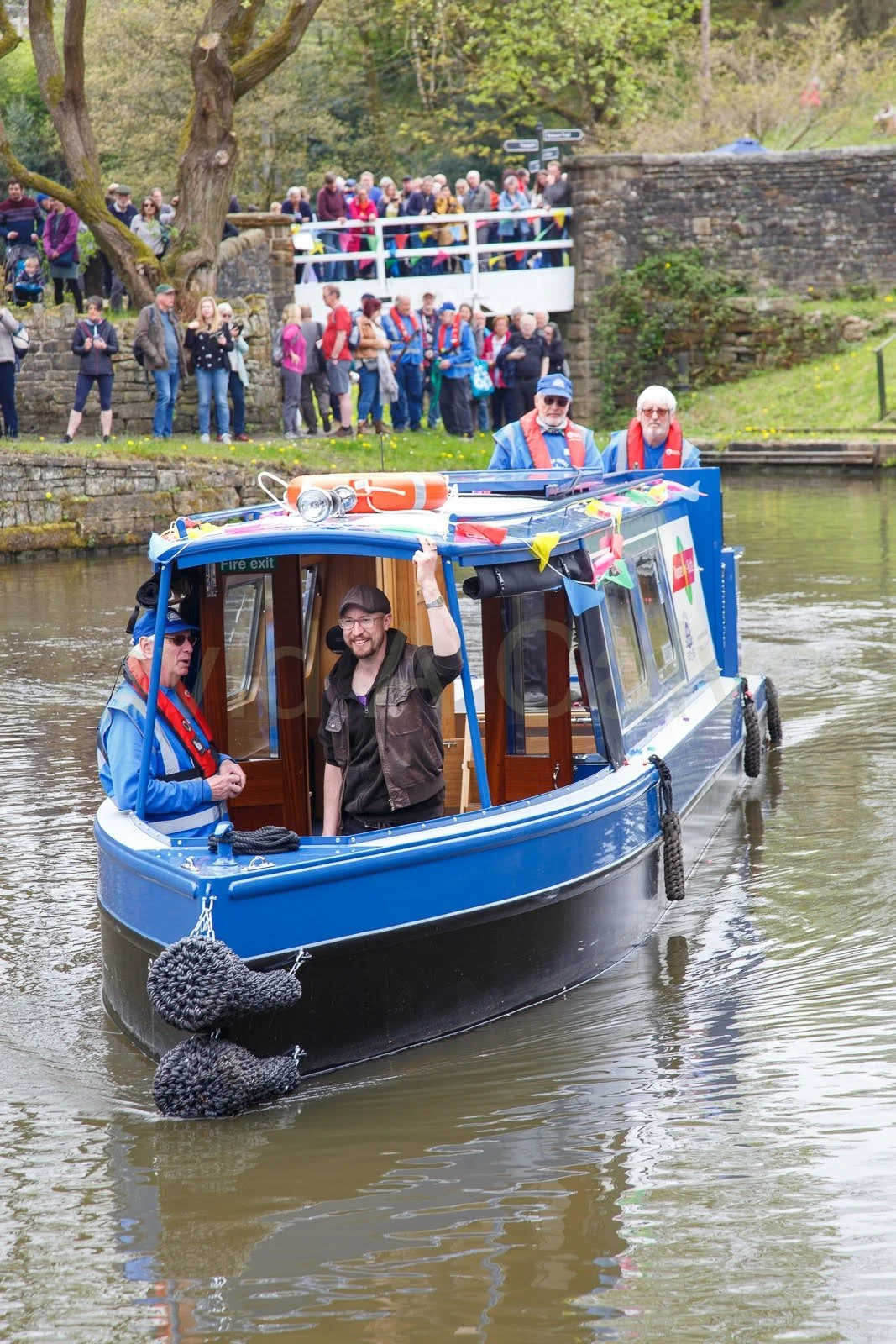 Robbie Cumming on the Marsden shuttle boat in Marsden, West Yorkshire.