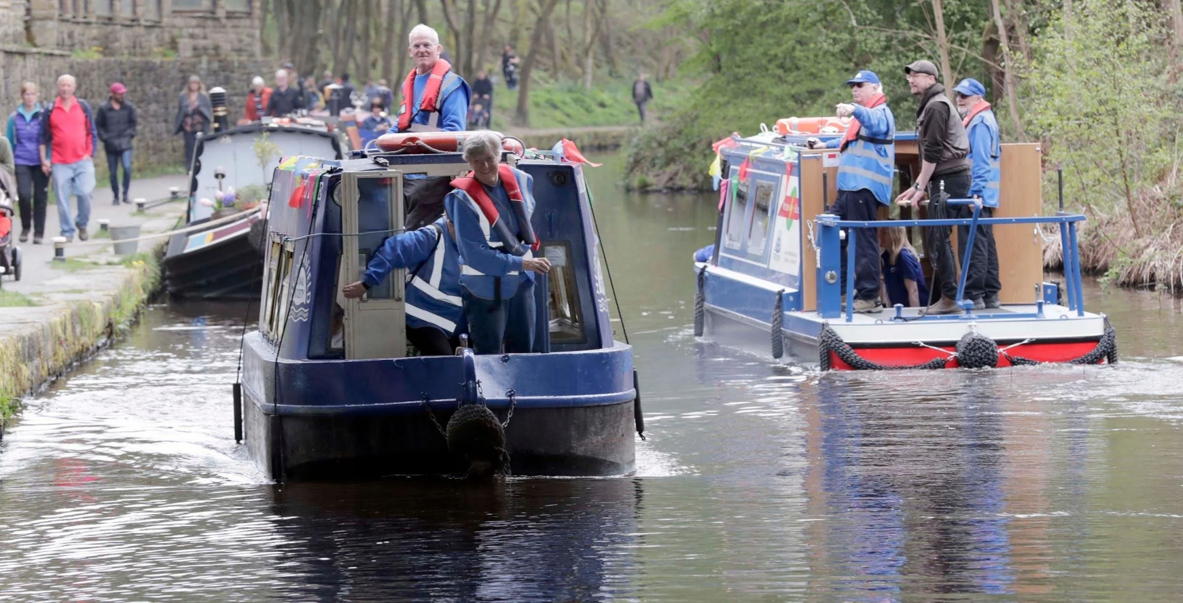 Huddersfield Canal Society shuttle boat trips in Marsden, West Yorkshire.