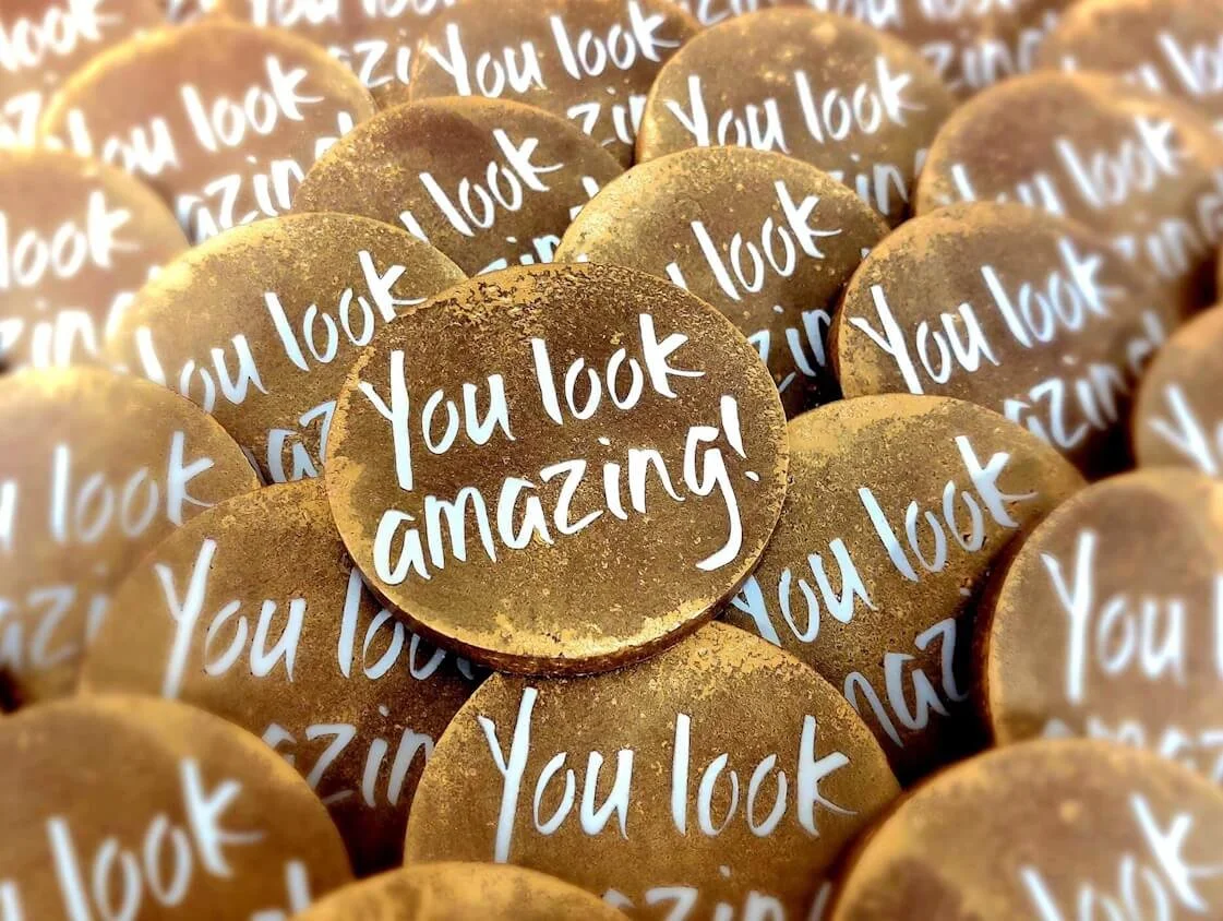 Positive affirmation chocolates from Bagstock and Bumble, based in Marsden, West Yorkshire.