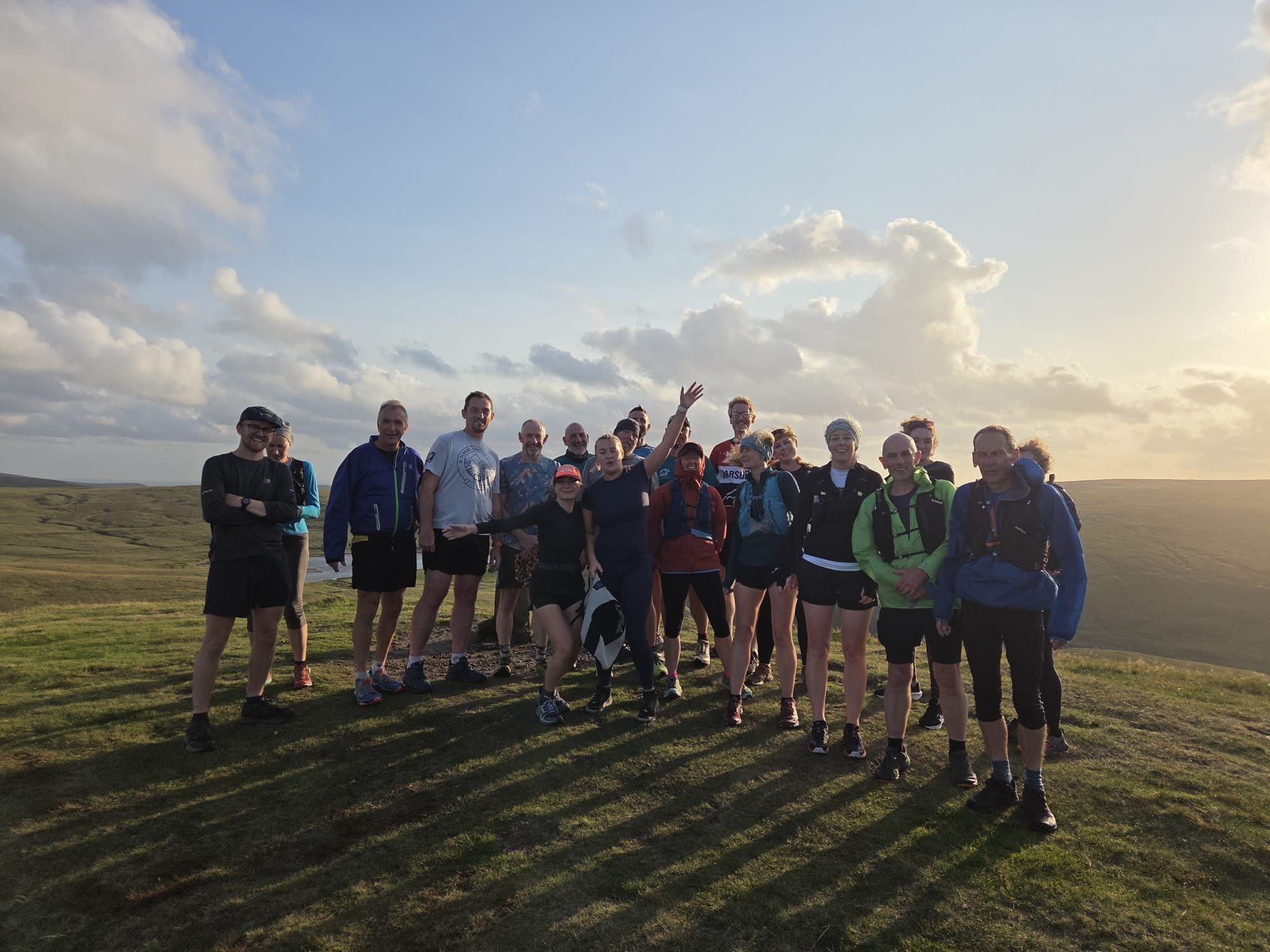 Members of Marsden Racers running club out on a run in Marsden, West Yorkshire.