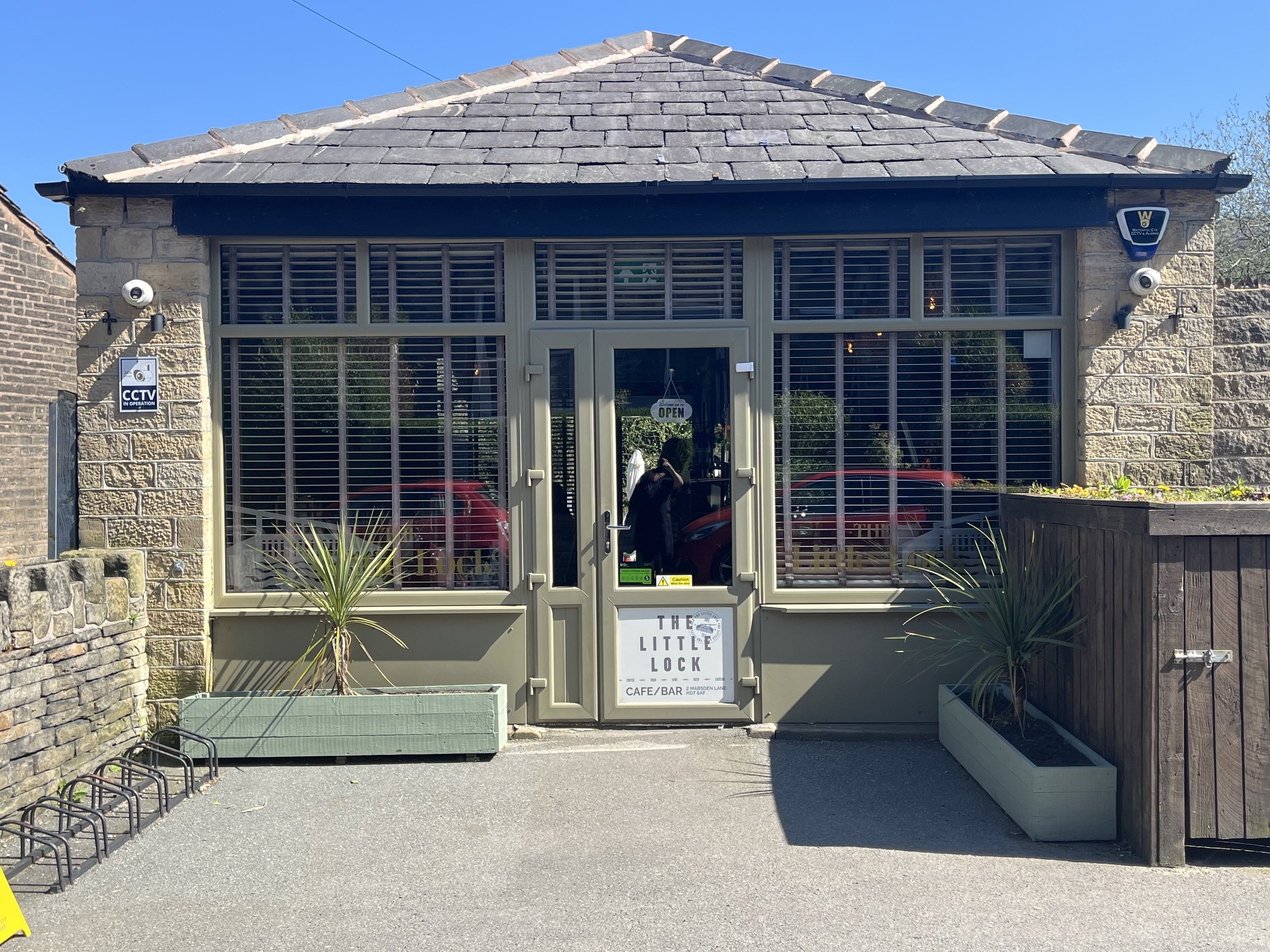 The frontage of the Little Lock cafe in Marsden, West Yorkshire.
