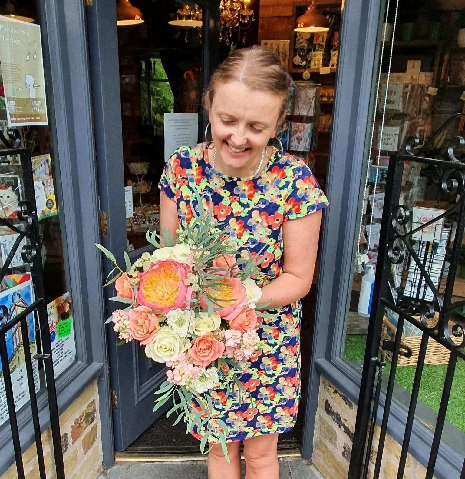 Roxanne Jones, owner of Lily Blossom Florist in Marsden, West Yorkshire.