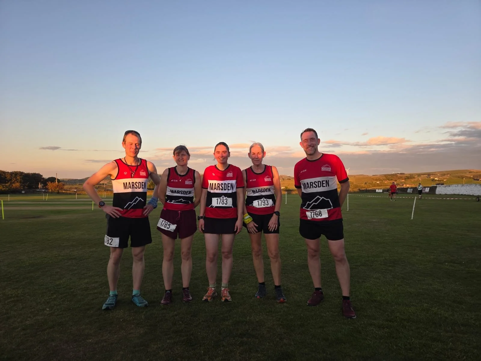A group of runners from Marsden Racers, a running club in Marsden, West Yorkshire.
