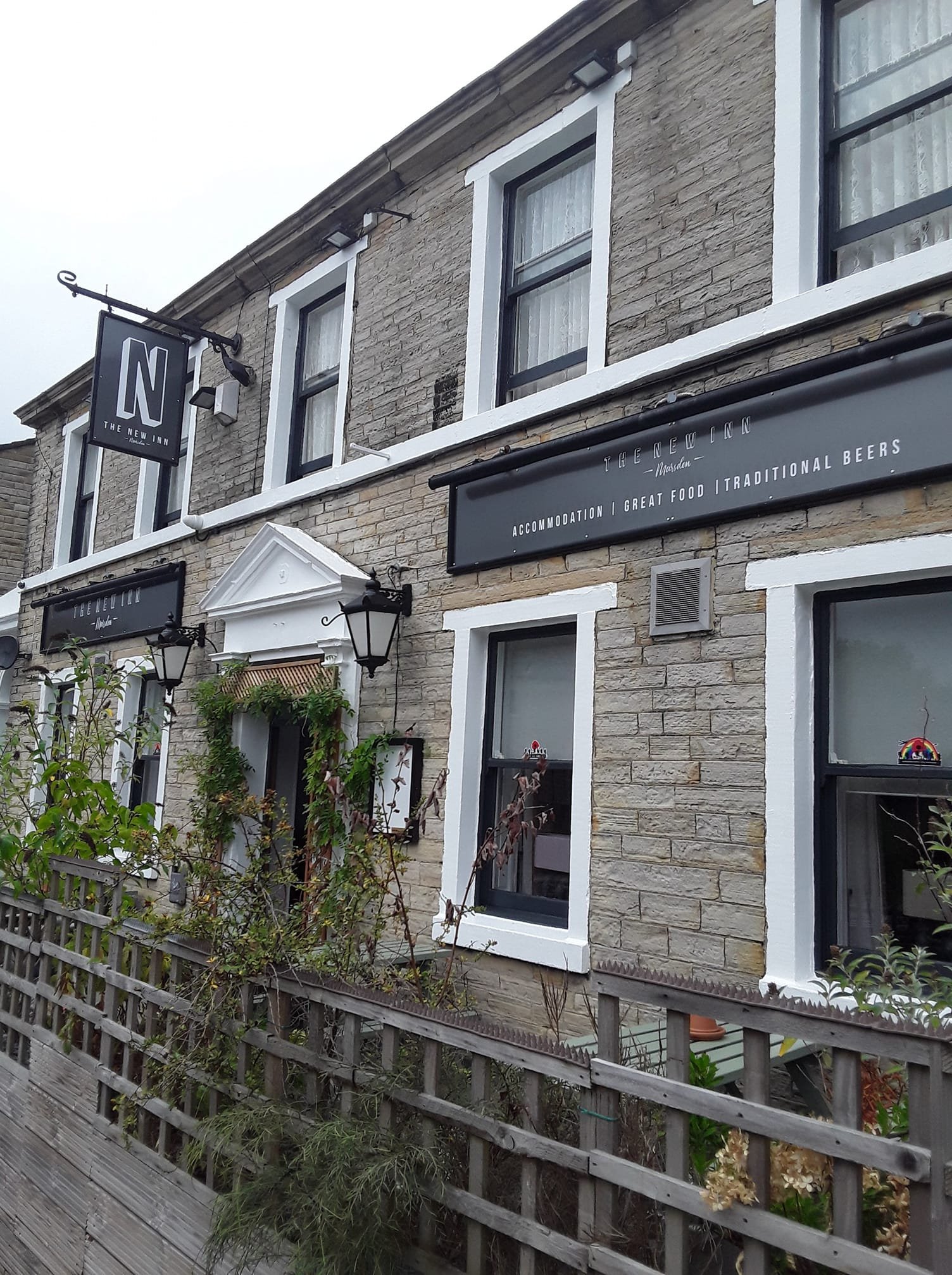 The outside of the New Inn pub in Marsden, West Yorkshire.