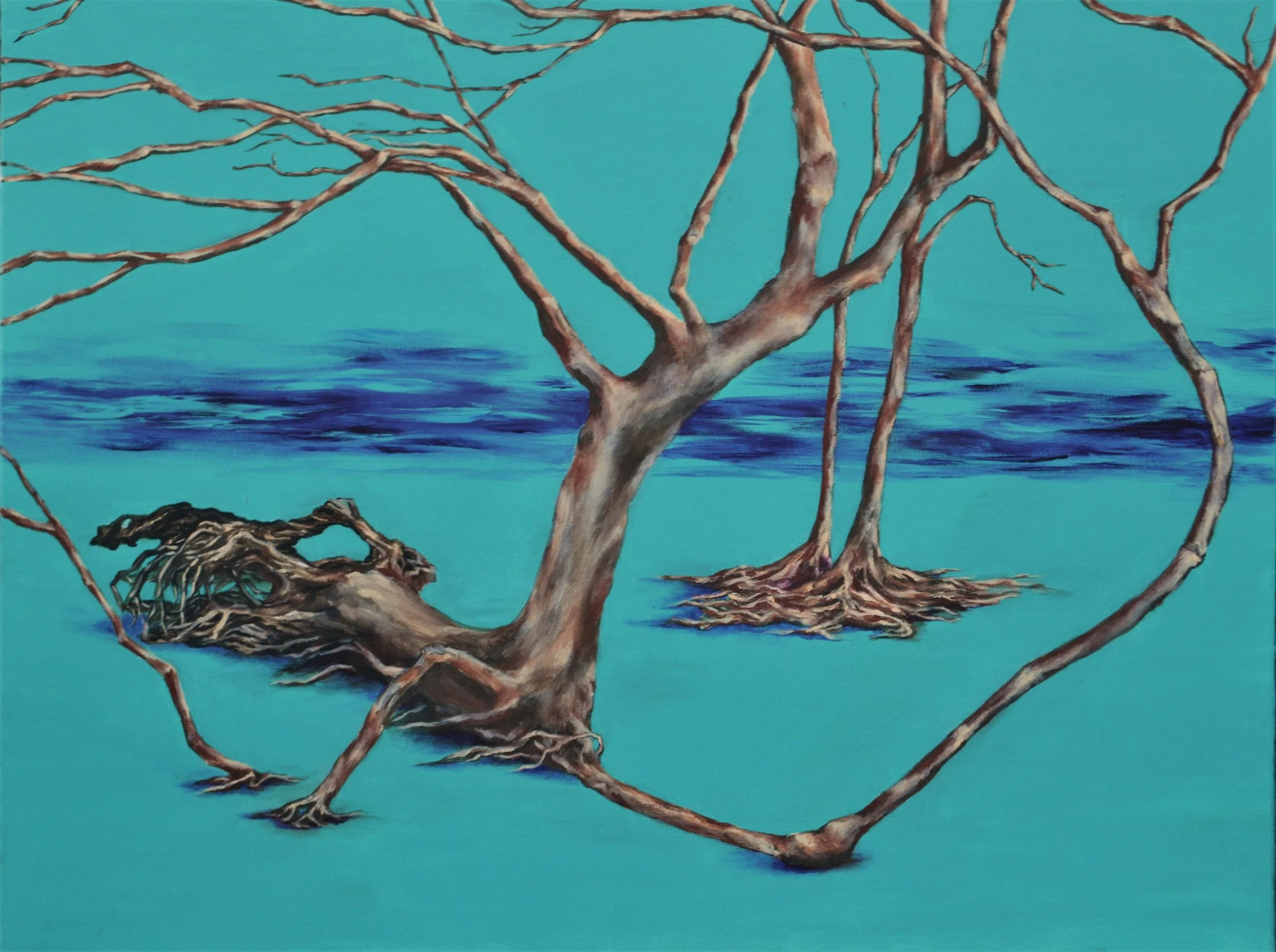 "Phoenix". Pintura acrílica sobre tela, 70 x 90 cm. Cláudia Matoos.