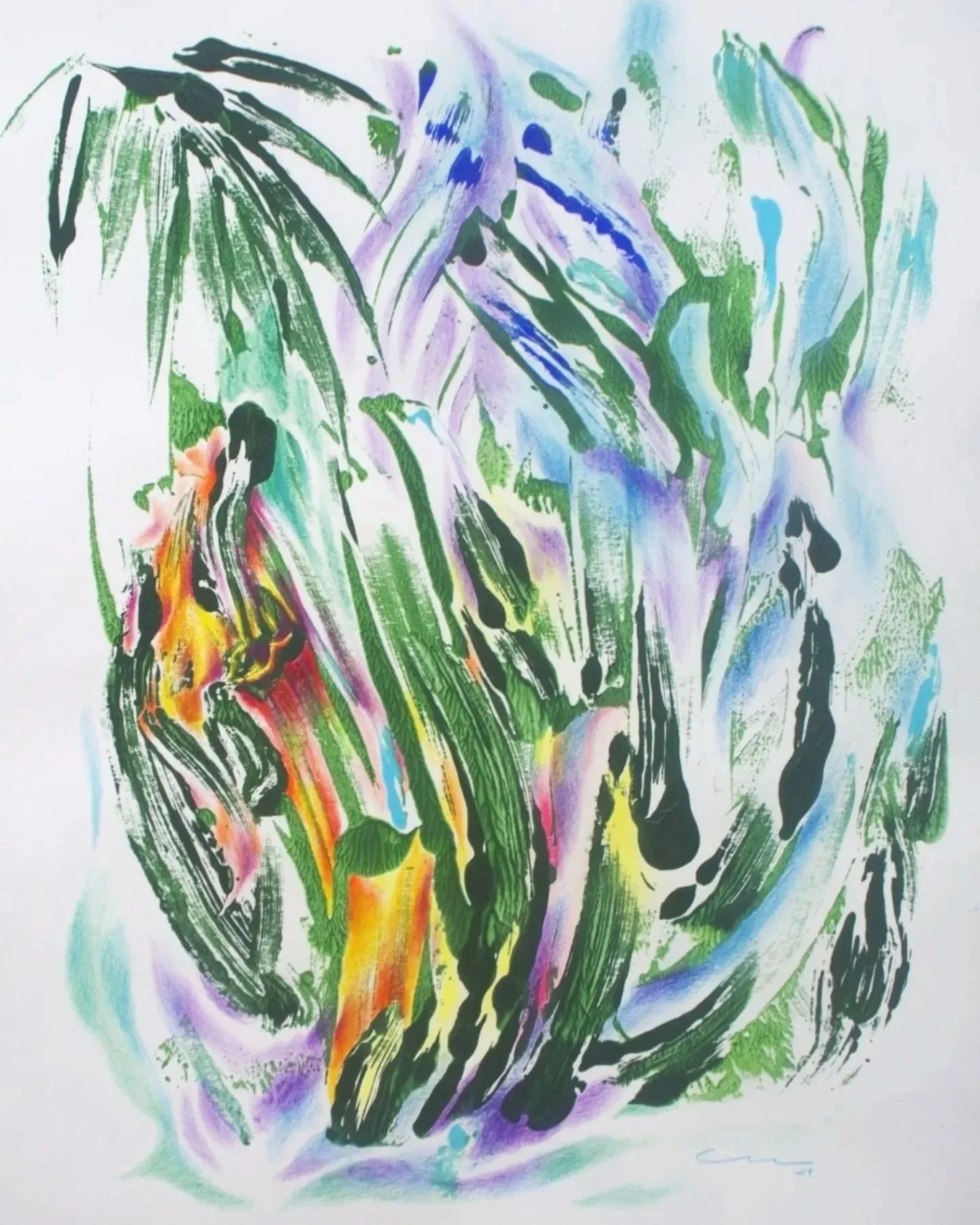 "Série Amazônia Secreta". Desenho 12. Técnica mista sobre papel, 59,5 x 42 cm, 2025. Cláudia Matoos.