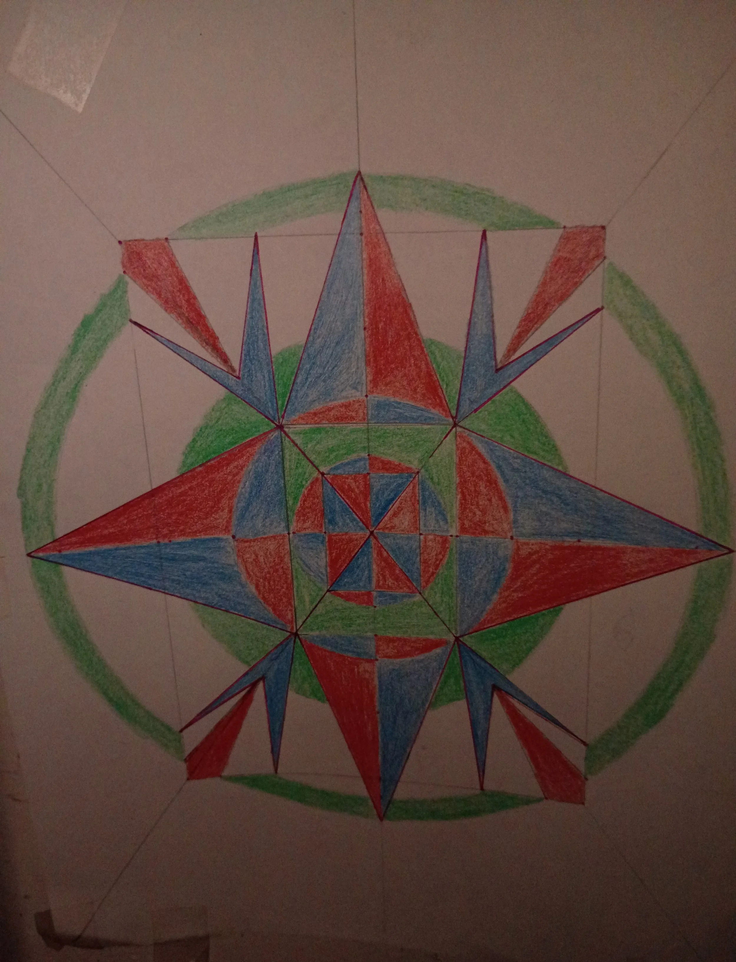 The inner rectangle was planned first, and everything else sprang from that.