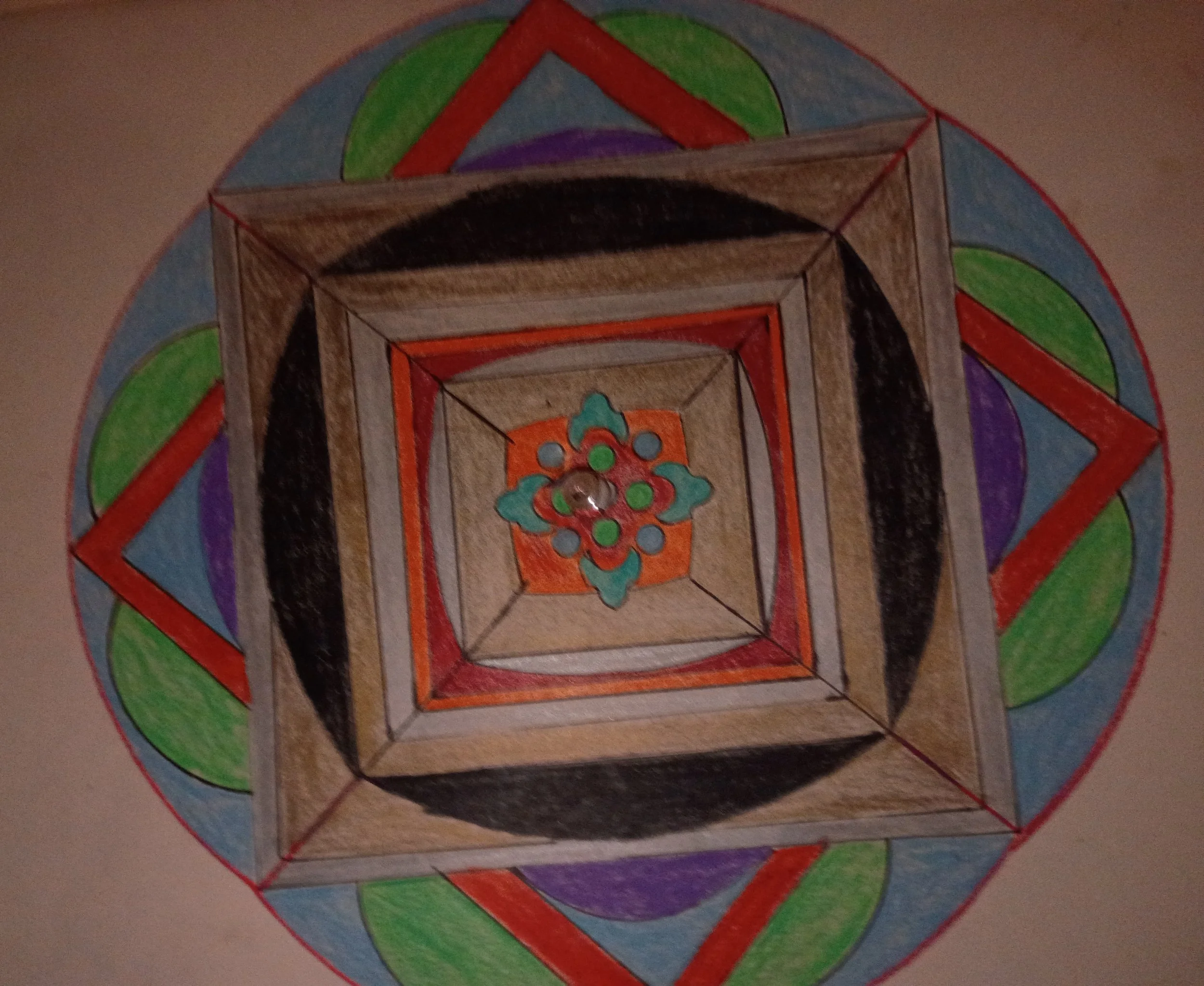 Boom-- a flower of life, mixed with a bass drum. 